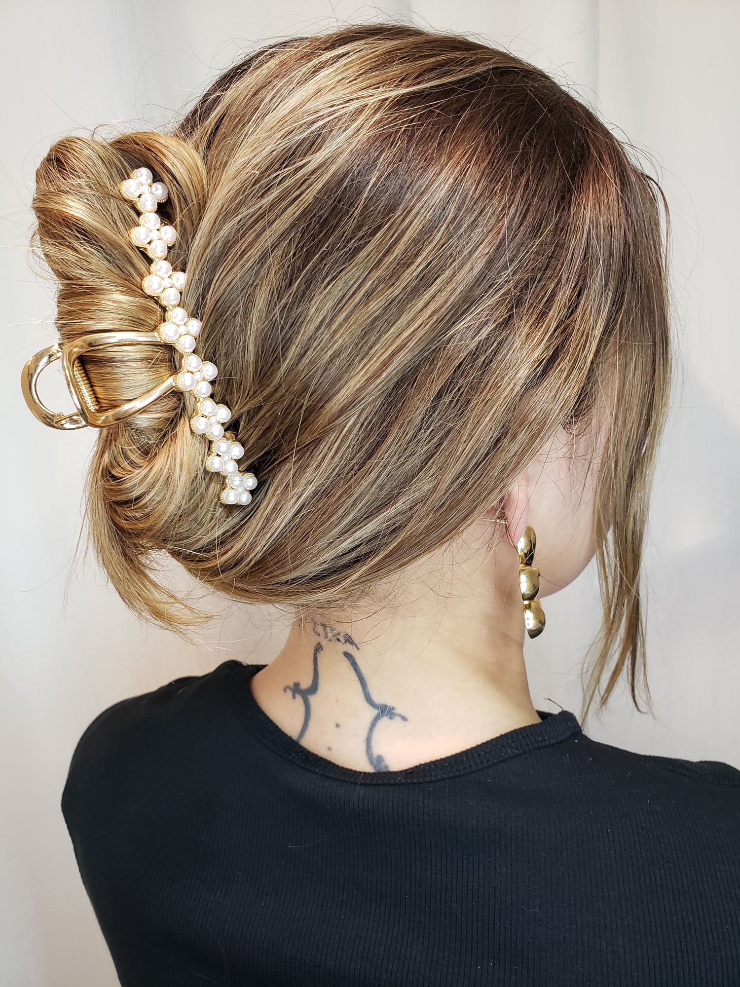 Presilha Grande Flor de Pérolas - MISS MODA BIJU