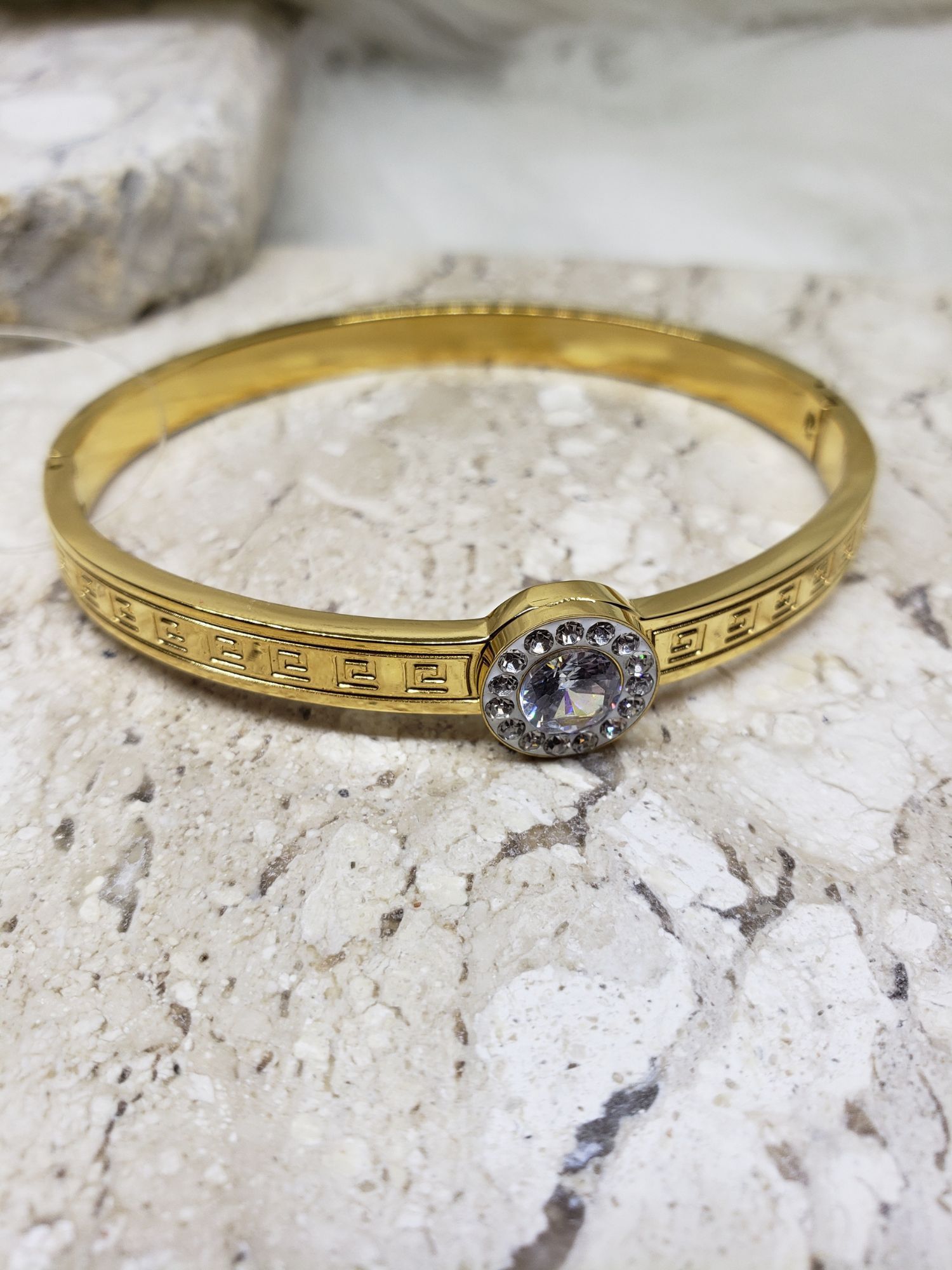 Bracelete Labirinto com Strass e Fecho - MISS MODA BIJU