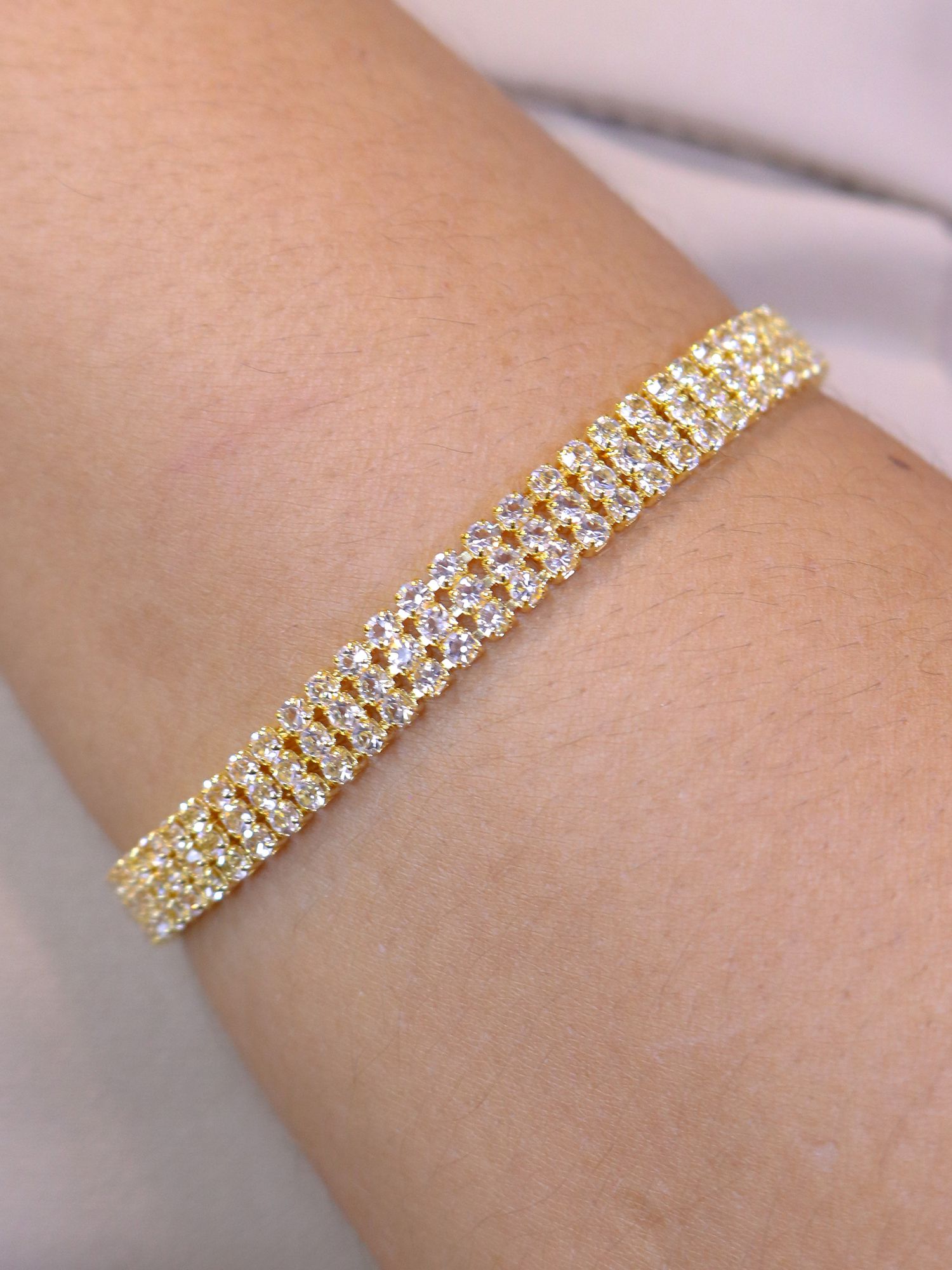 pulseira riviera 3 linhas - MISS MODA BIJU