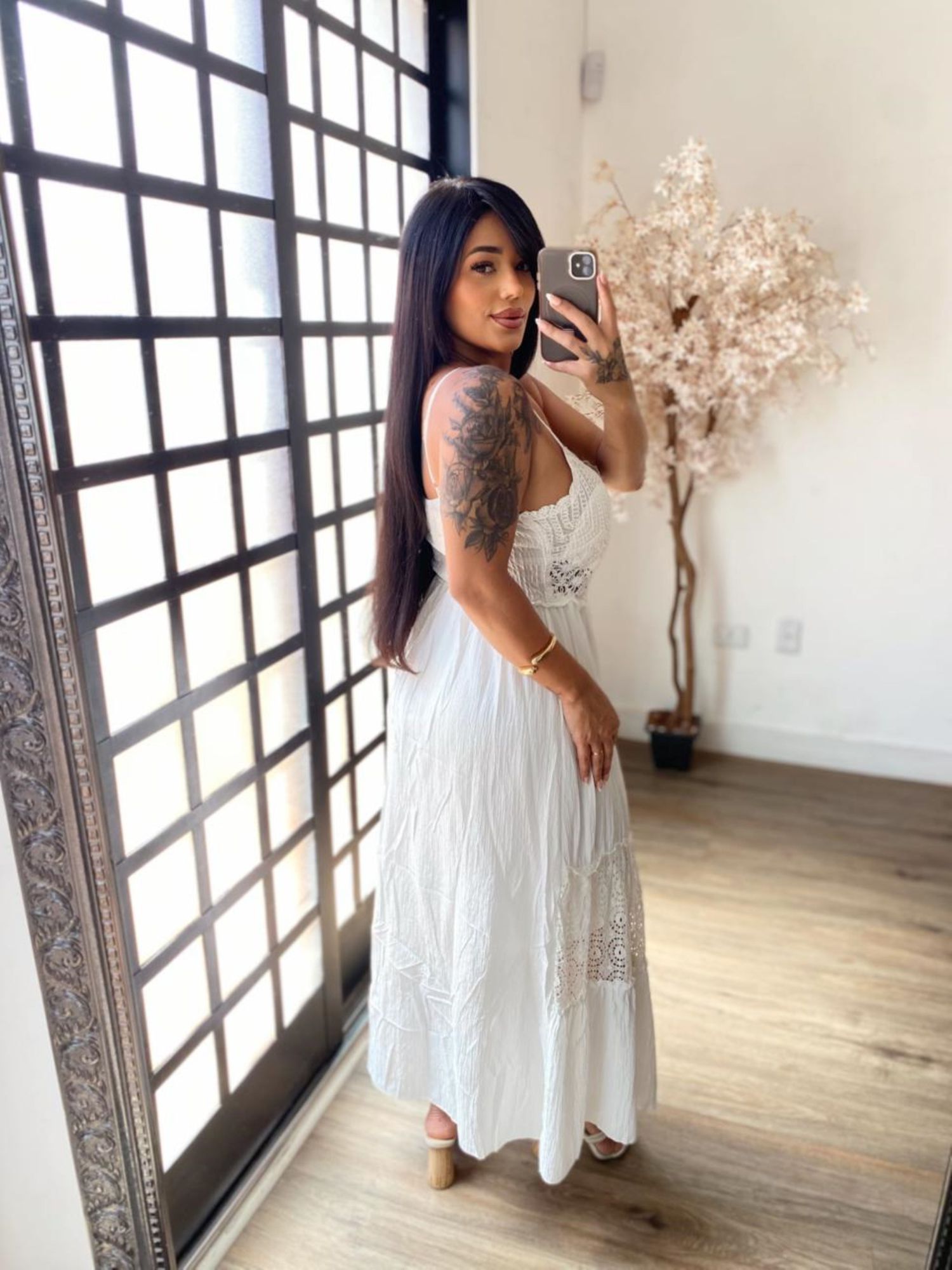 Vestido Rendado Daniela 5173 - Branco C042