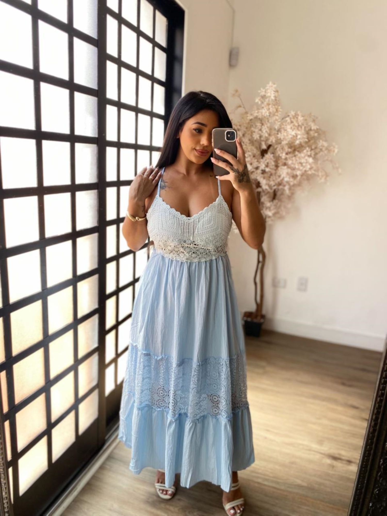 Vestido Rendado Daniela 5173 - Azul C042