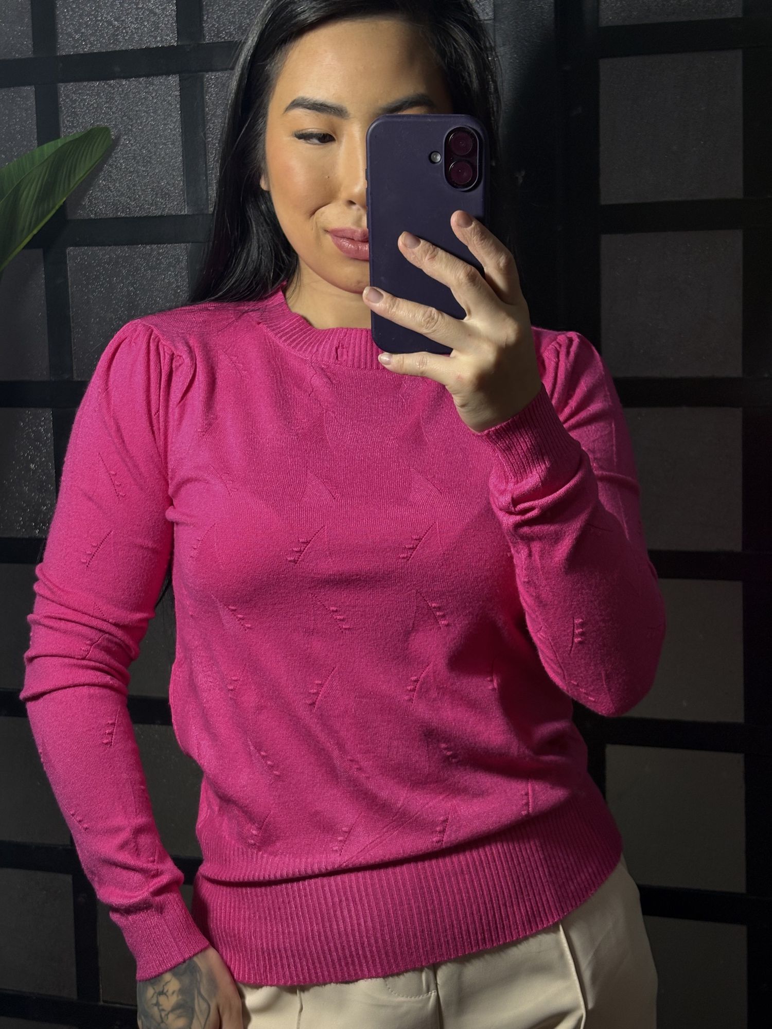 Blusa trico Margarida 8923 -Rosa 