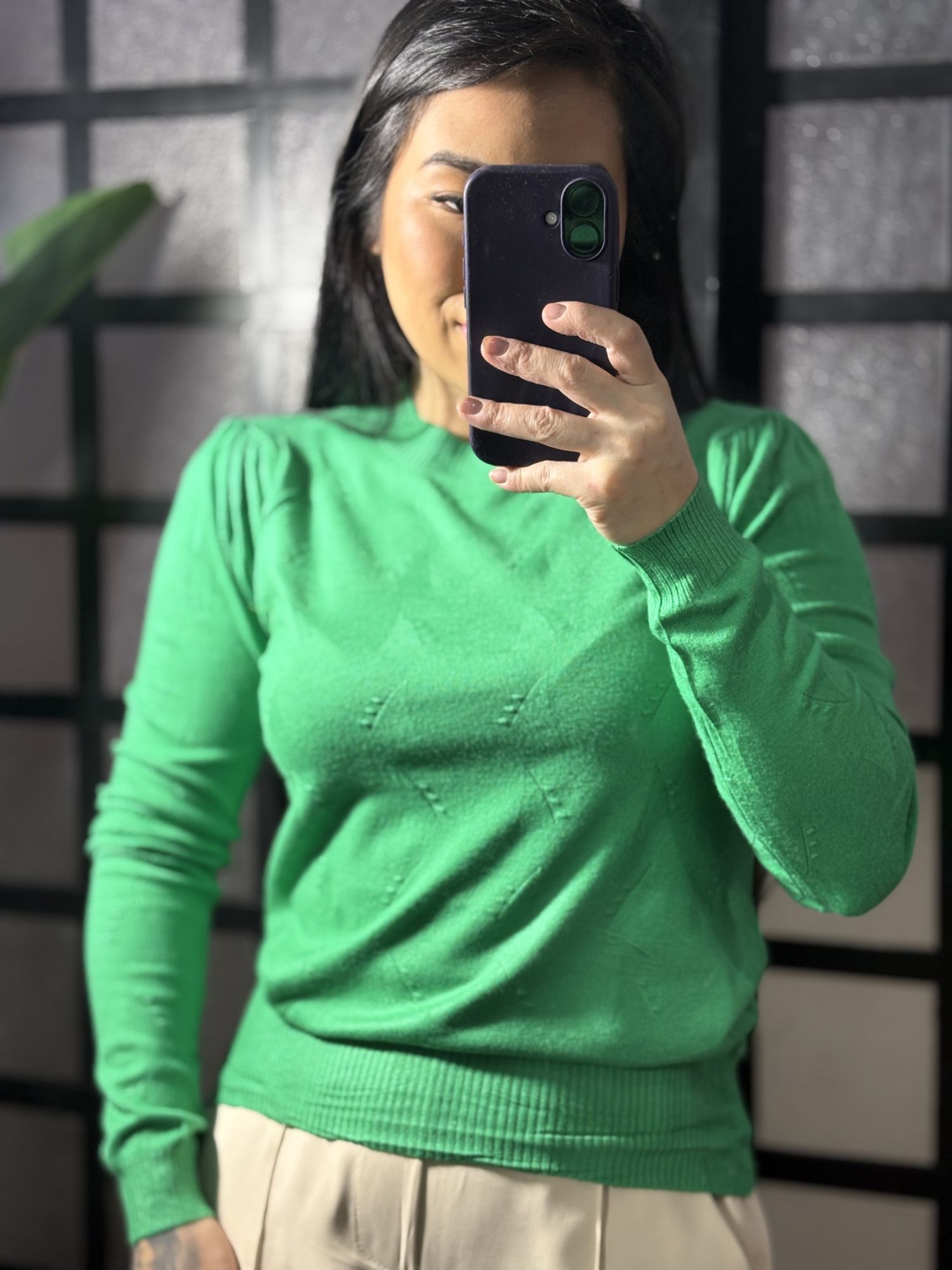blusa trico margarida 8923 - verde