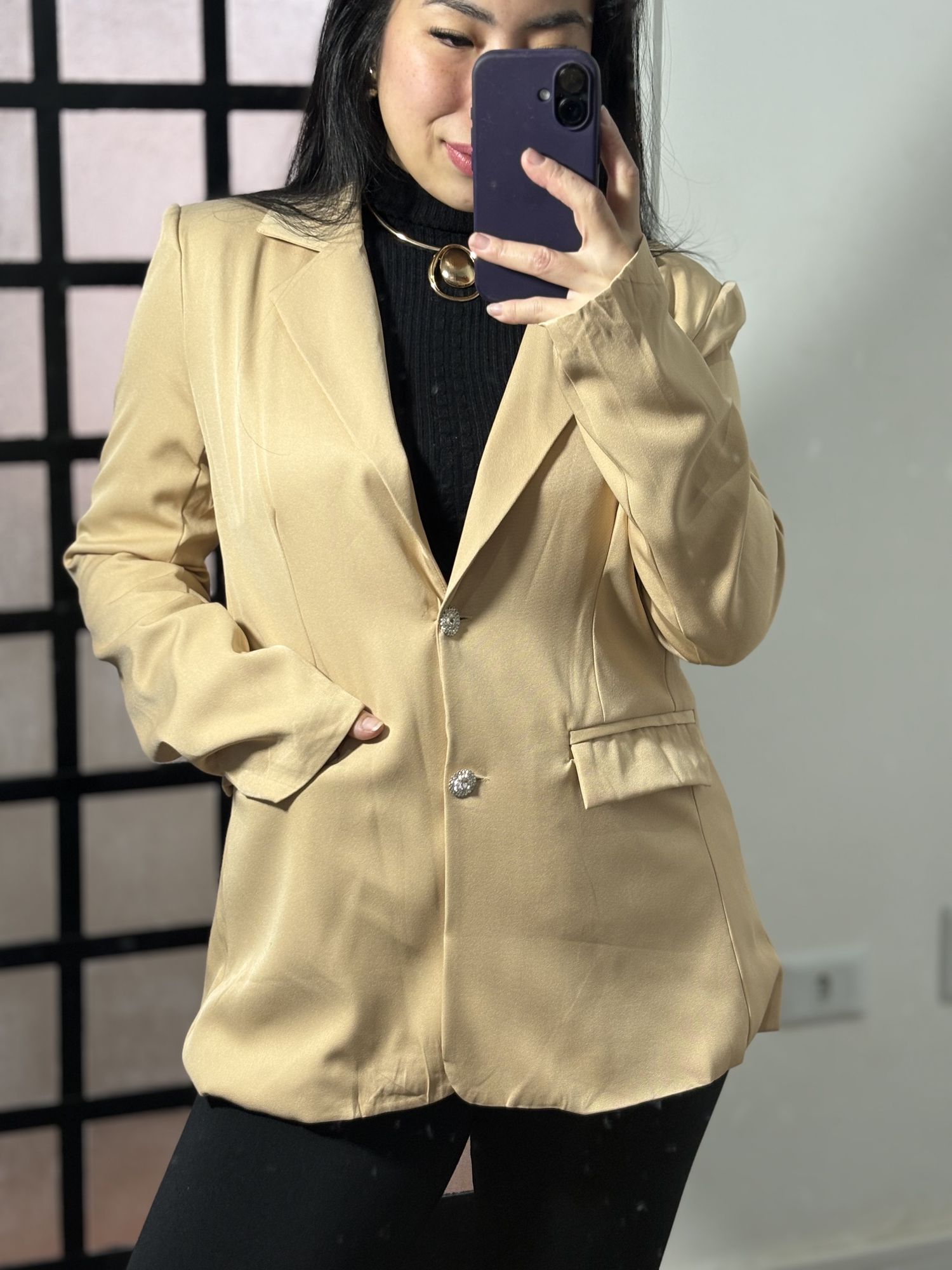 Blazer alongado barbara 8216-bege 