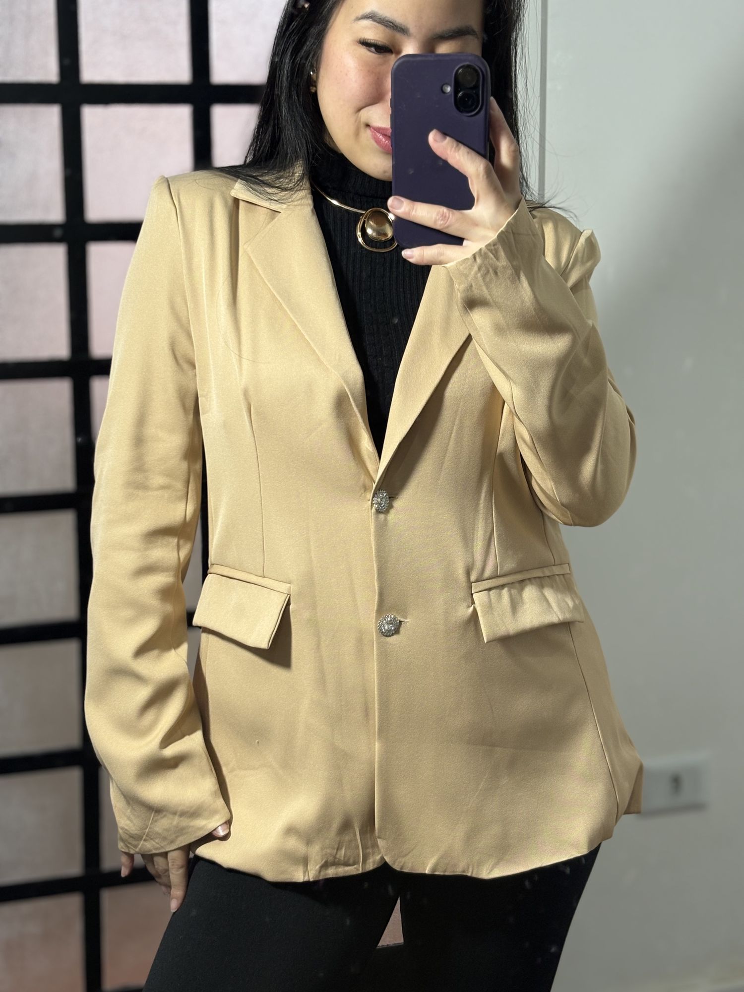 Blazer alongado barbara 8216-bege 
