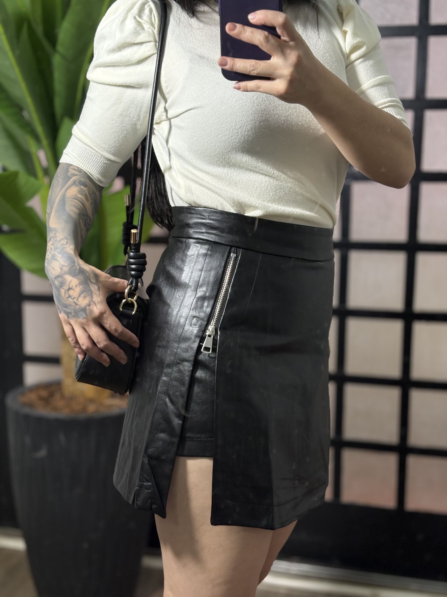 Short saia courinho Luzia 2256- Preto