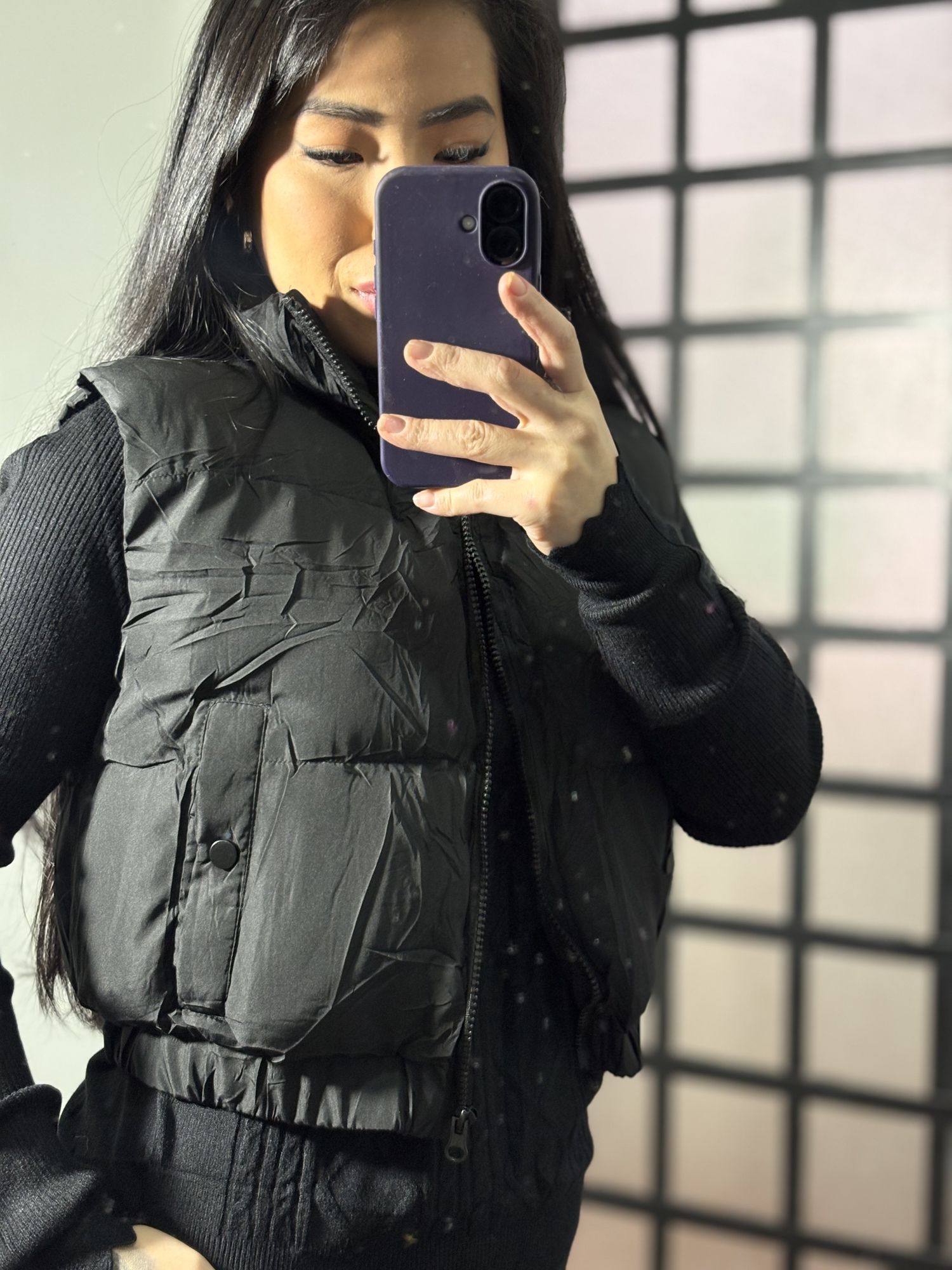 Colete puffer mirela 2532- Preto
