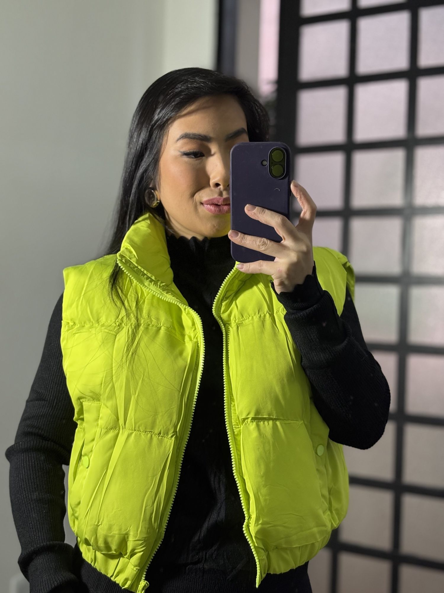 Colete puffer Mirela 2532- Verde