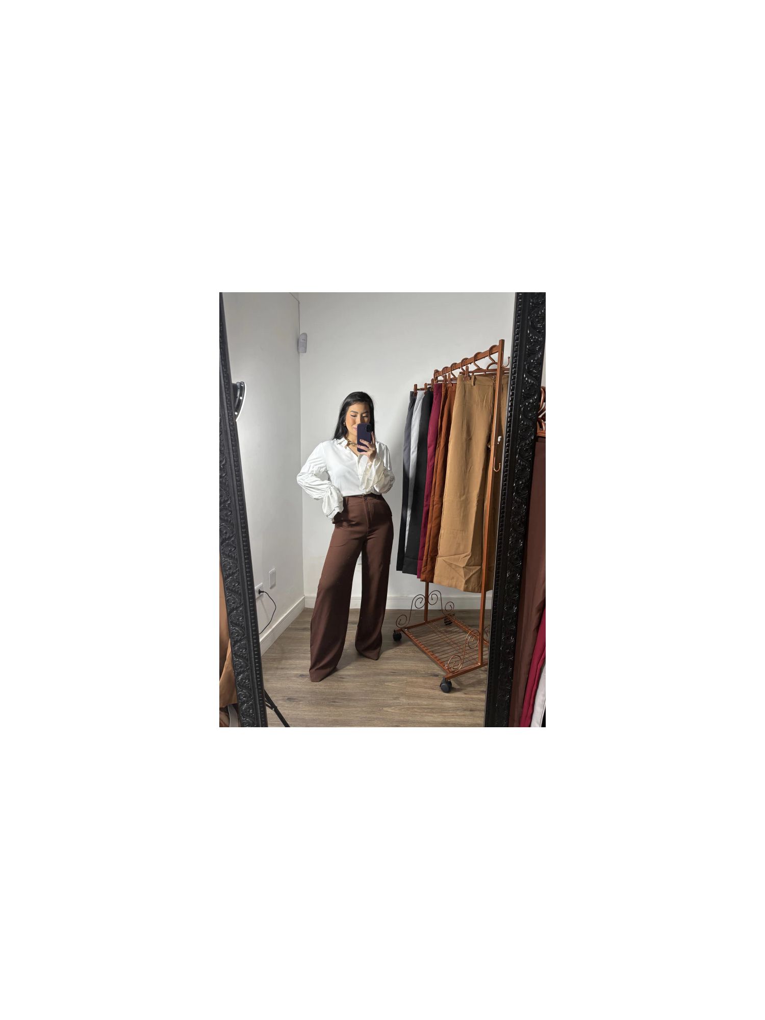 Calca pantalona Judite 61007- Cinza