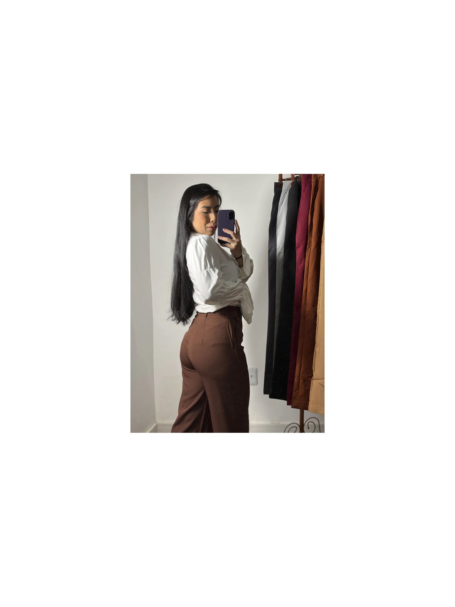 Calca pantalona Judite 61007- Cinza
