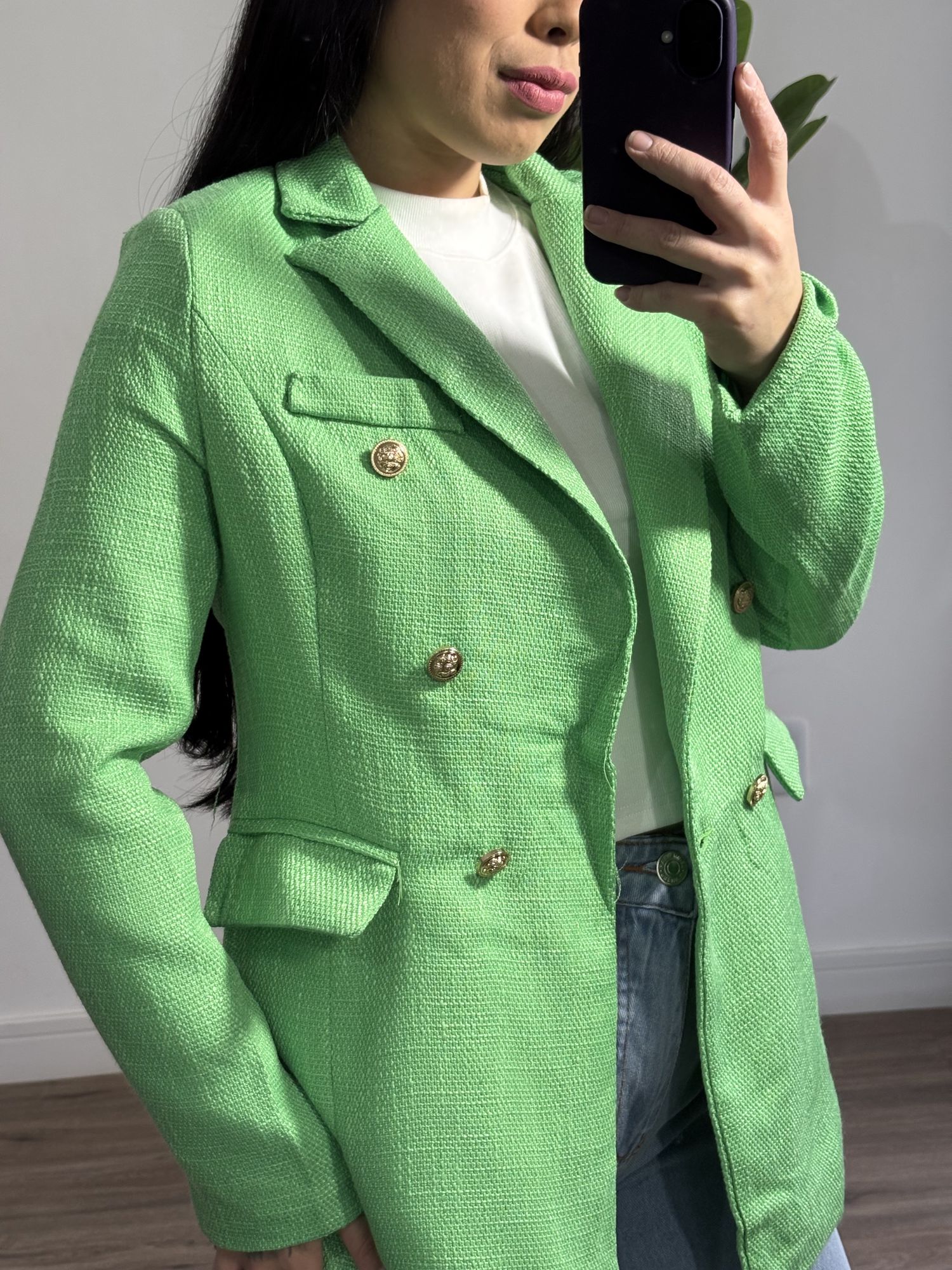 Blazer Tweed Angélica 5608 - Verde