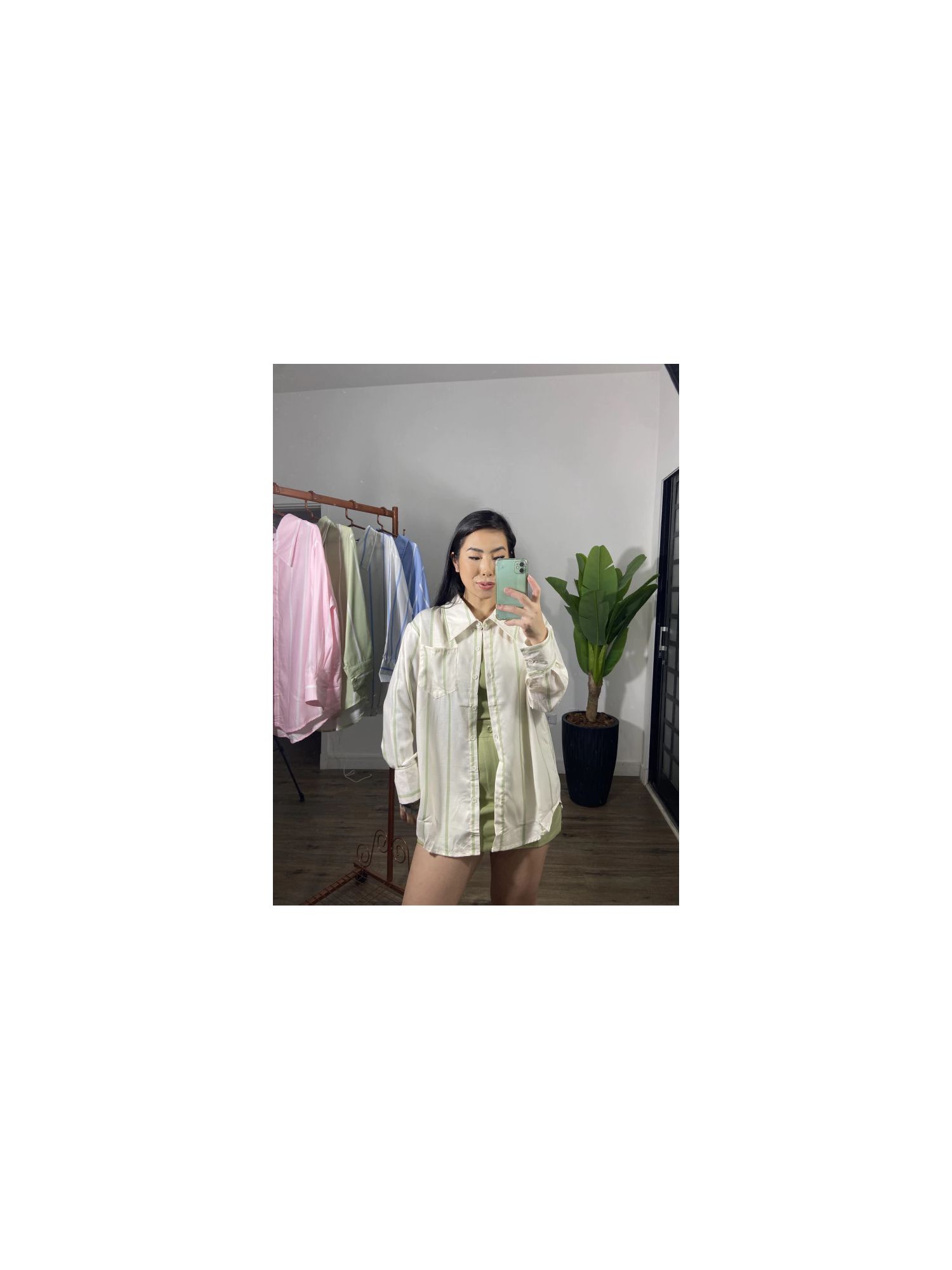 Camisa Listrada Jade 29151- Verde 