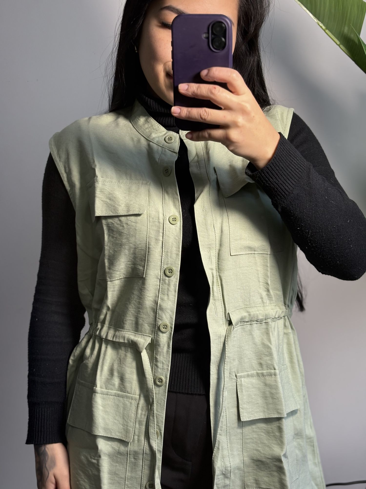 Colete alongado ariane 1632 - Verde