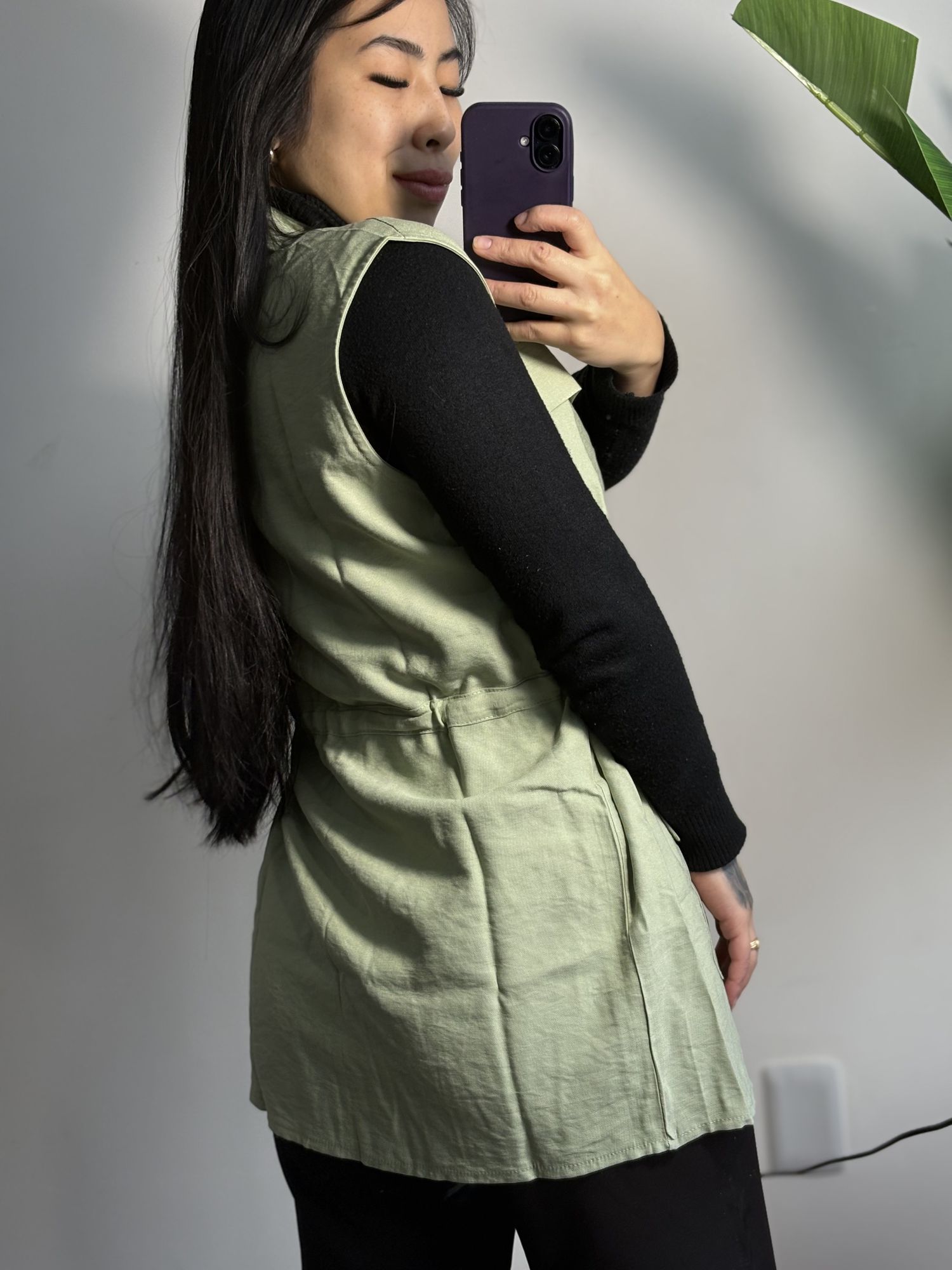 Colete alongado ariane 1632 - Verde