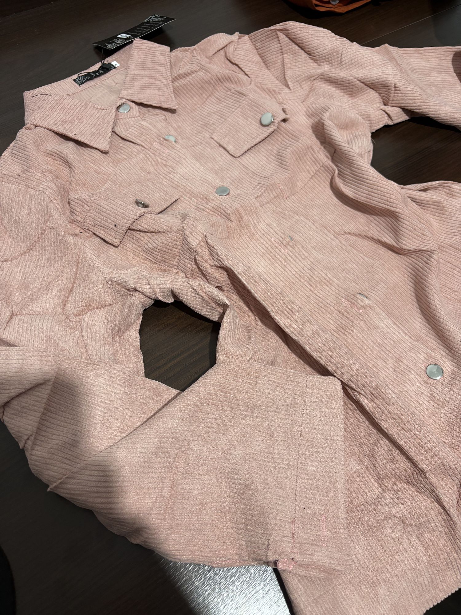 Camisão cotelê Poliana 1432- Rosa