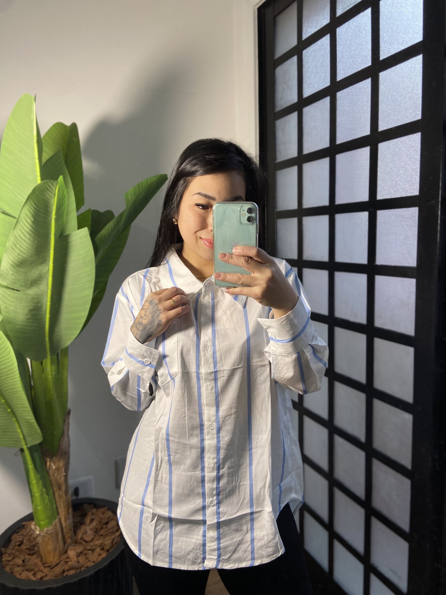 Camisa listrada Jade 29151 - Azul 