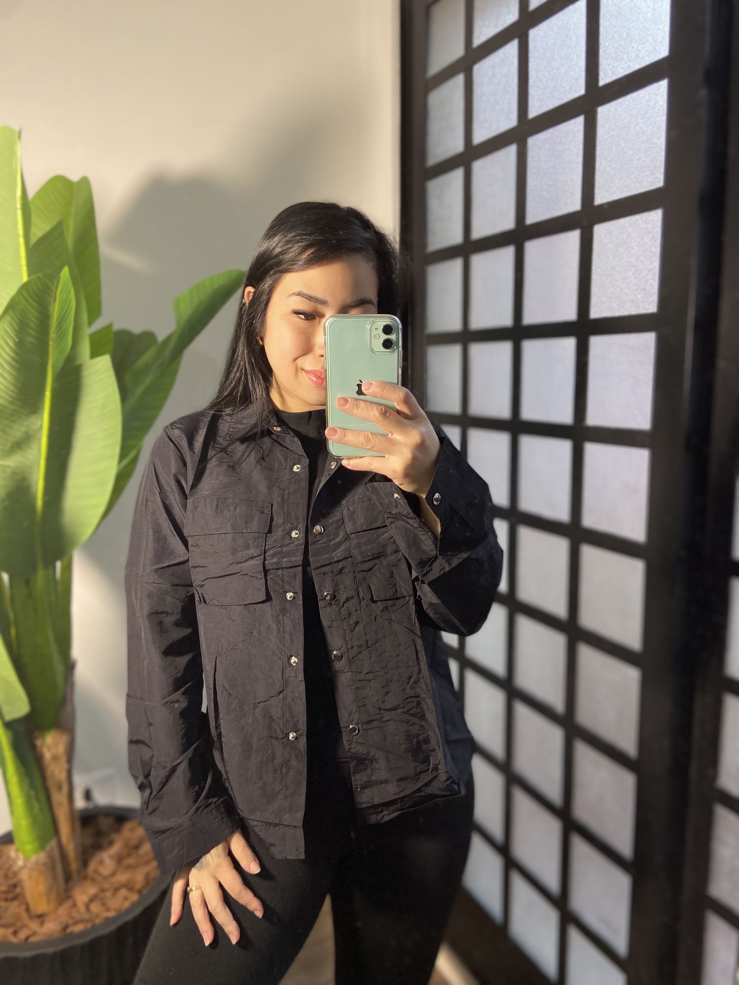 Camisa botões Jaiane 33326- Preto 
