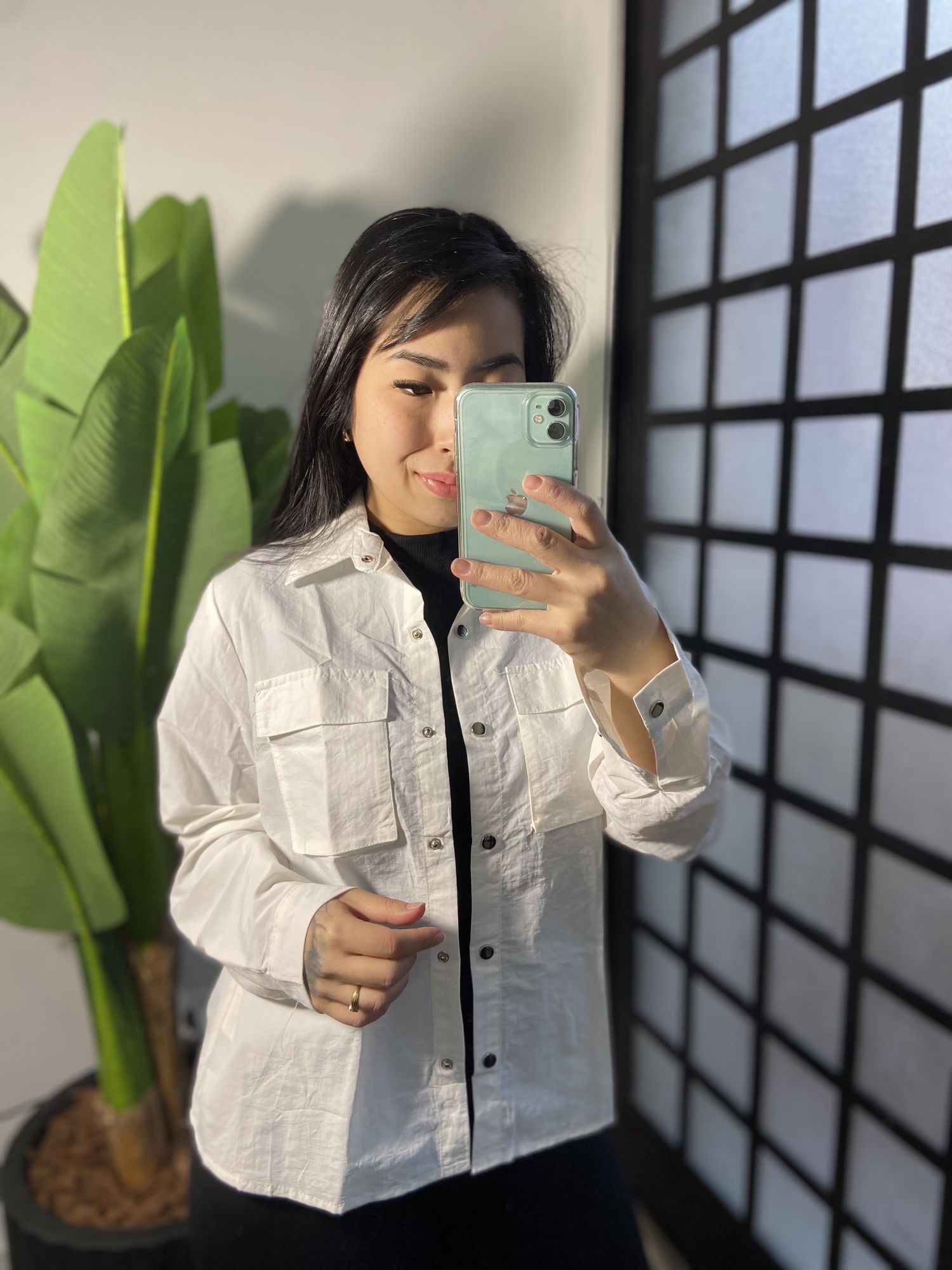 Camisa botões Jaiane 33326- Branco 