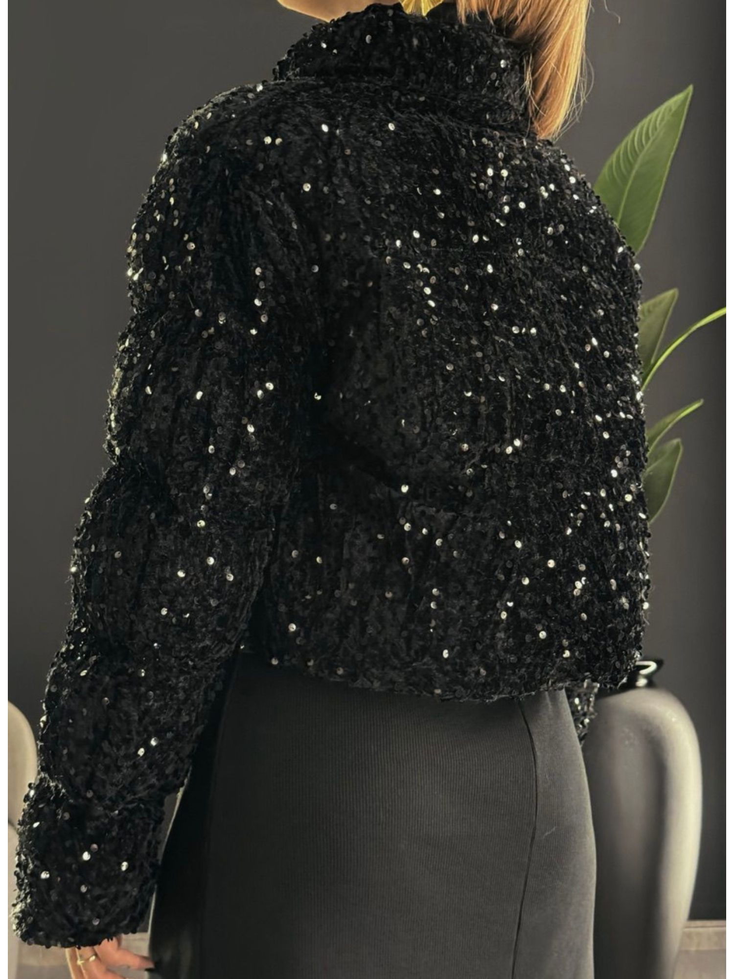 Jaqueta puffer coleção Shine 9912 - Preto