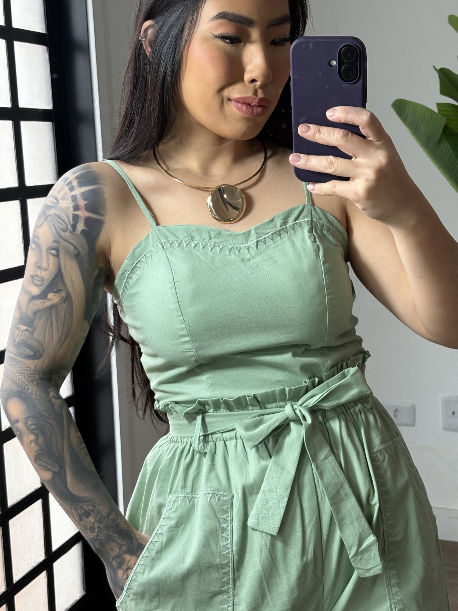Conjunto shorts Laura 99169 - Verde 
