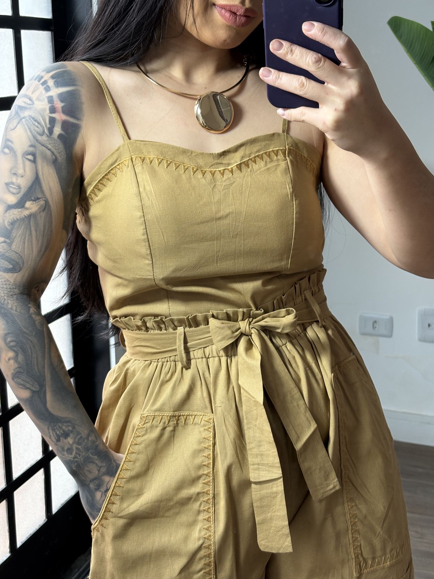 Conjunto shorts Laura 99169 - bege