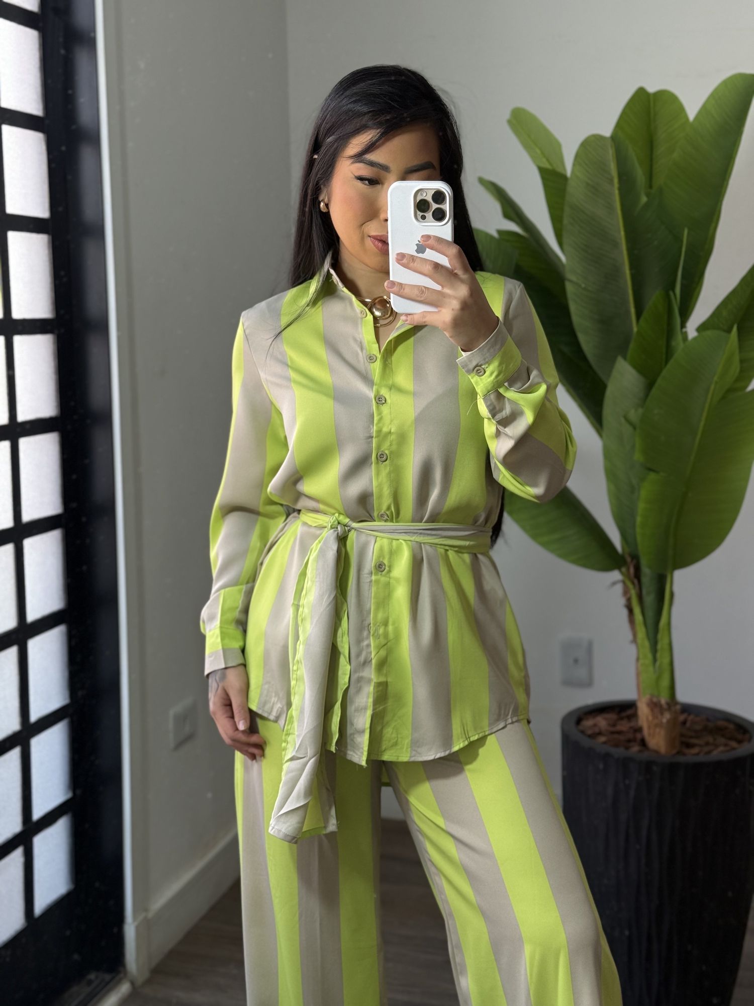 Conjunto Listrado 2353 -verde 