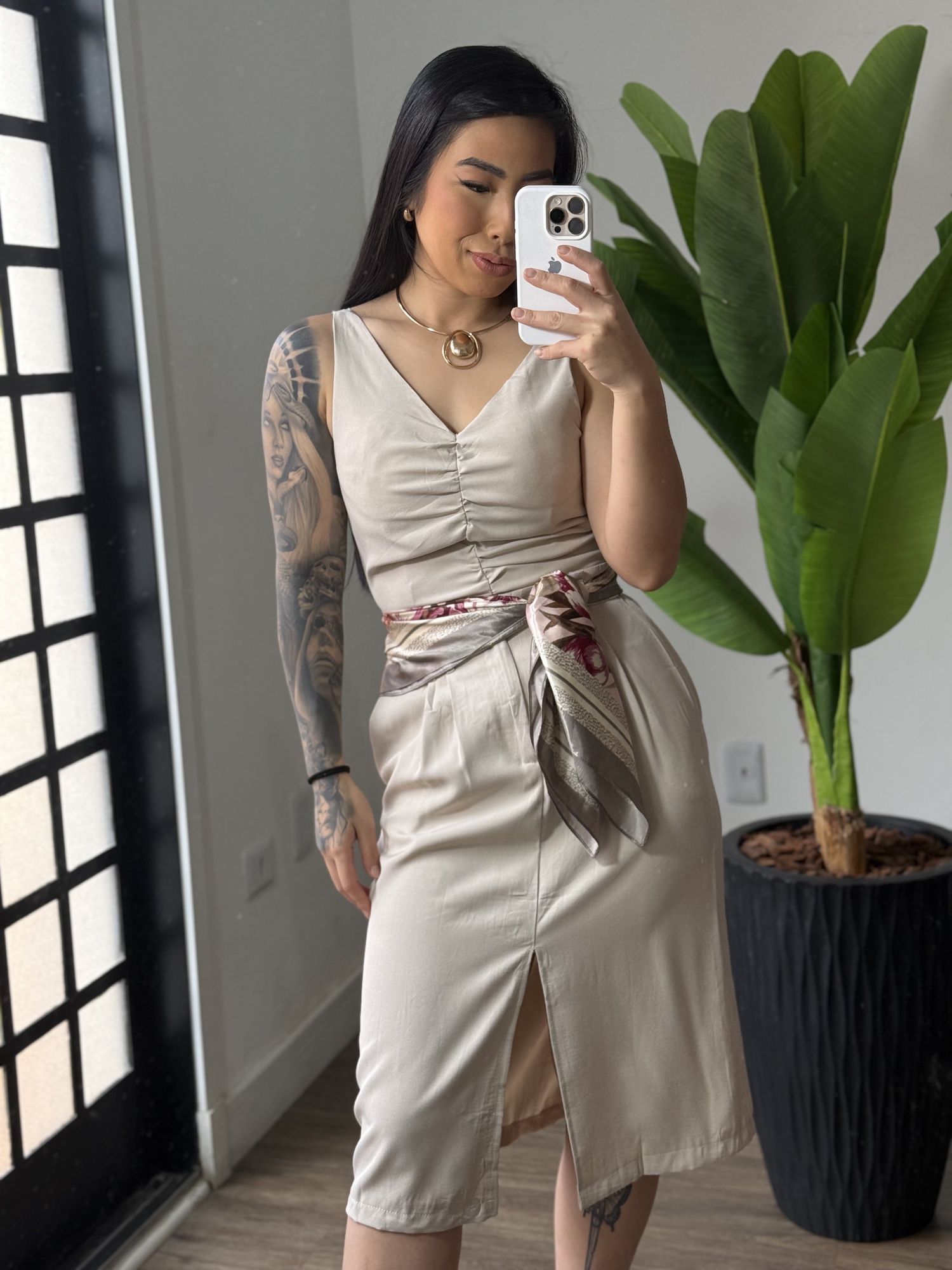 Conjunto saia Sabrina 2127 - Bege 