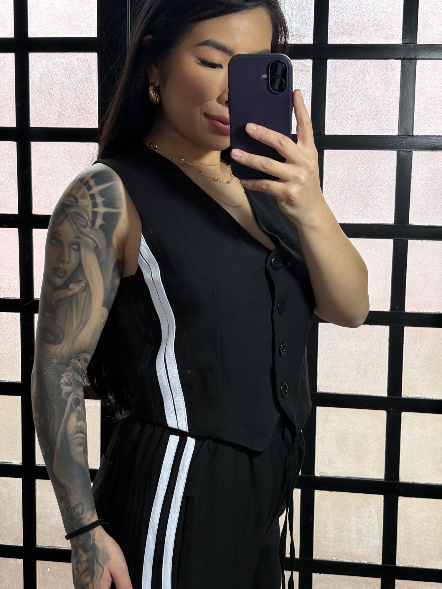 Conjunto duas listras Rosana 1500 - Preto 