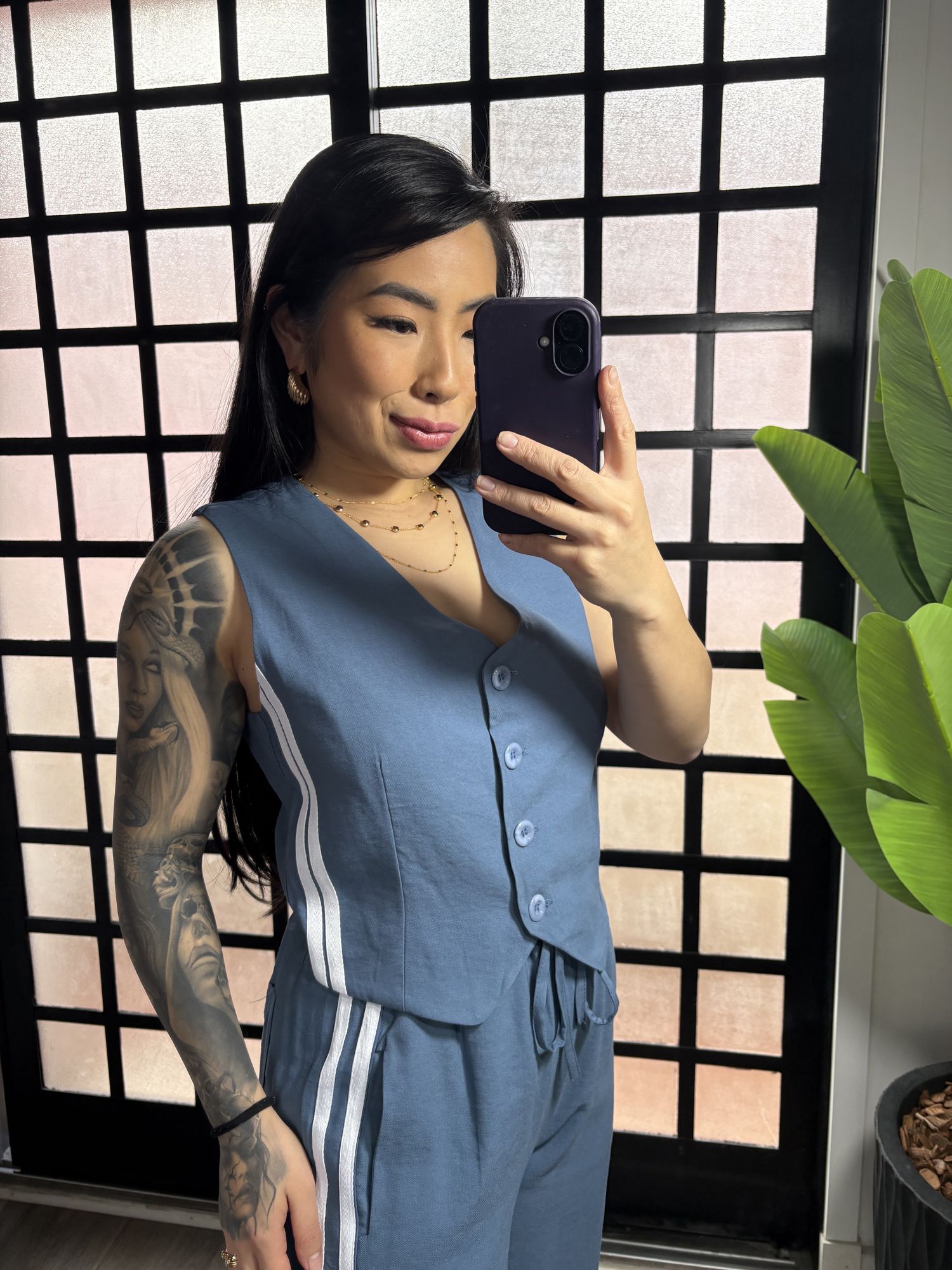 Conjunto duas listra Rosana 1500 - Azul 