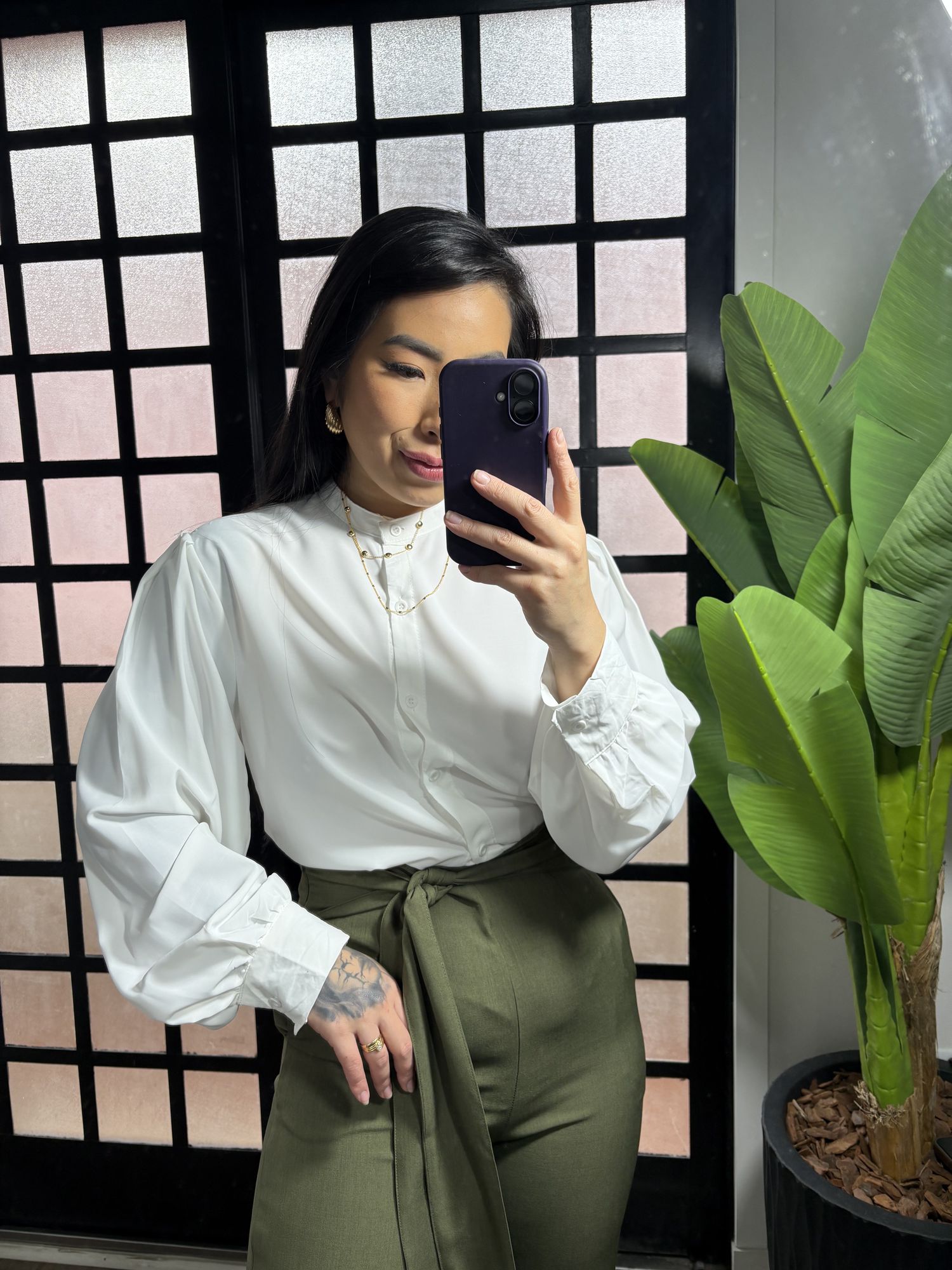 Camisa gola padre Bela 99202 - Branco 