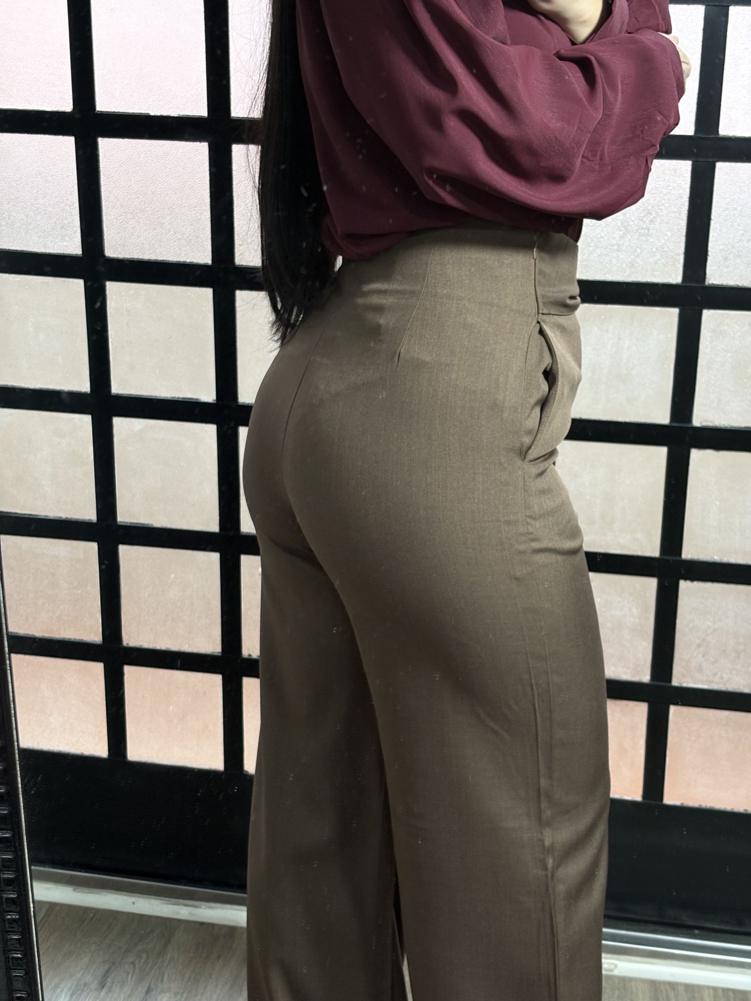 Calça alfaiataria Karol 1656 - Marrom Escuro