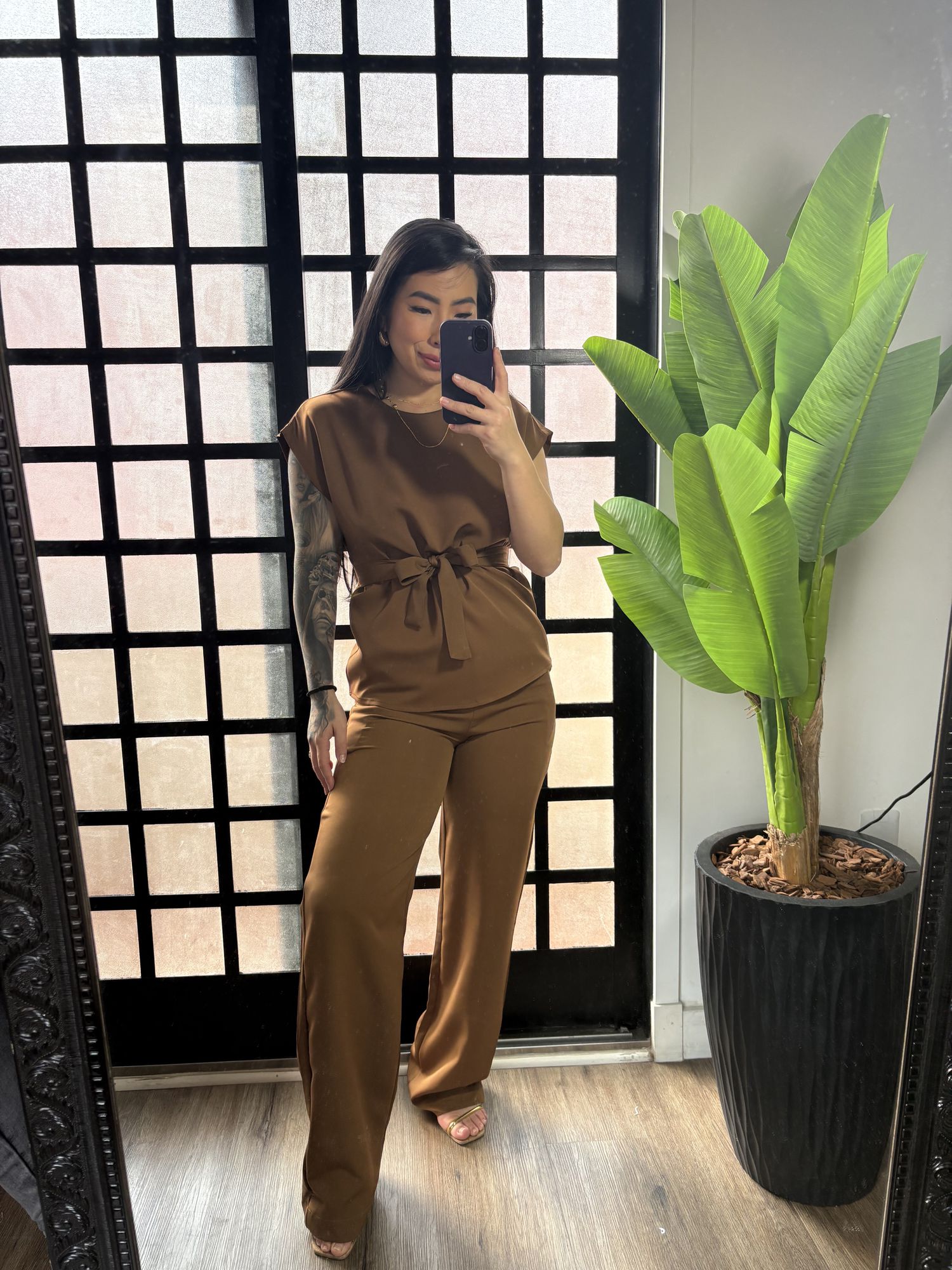 Conjunto Rebeca 7010 - Marrom 