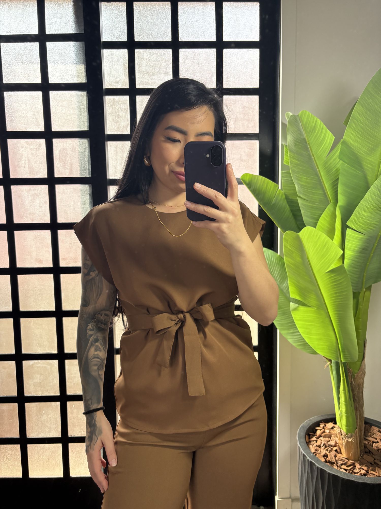 Conjunto Rebeca 7010 - Marrom 