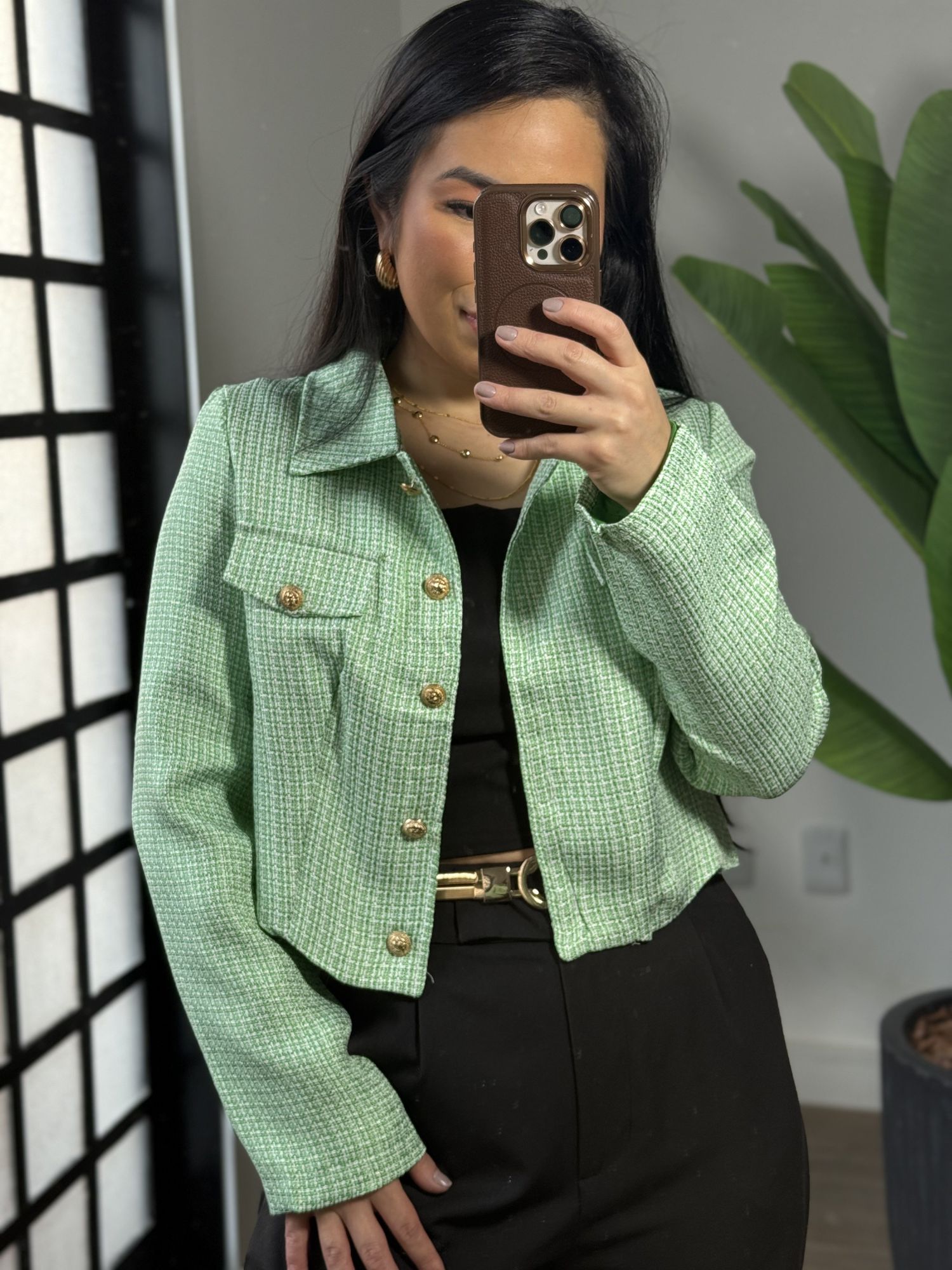 jaqueta tweed Angelina 822 - Verde 