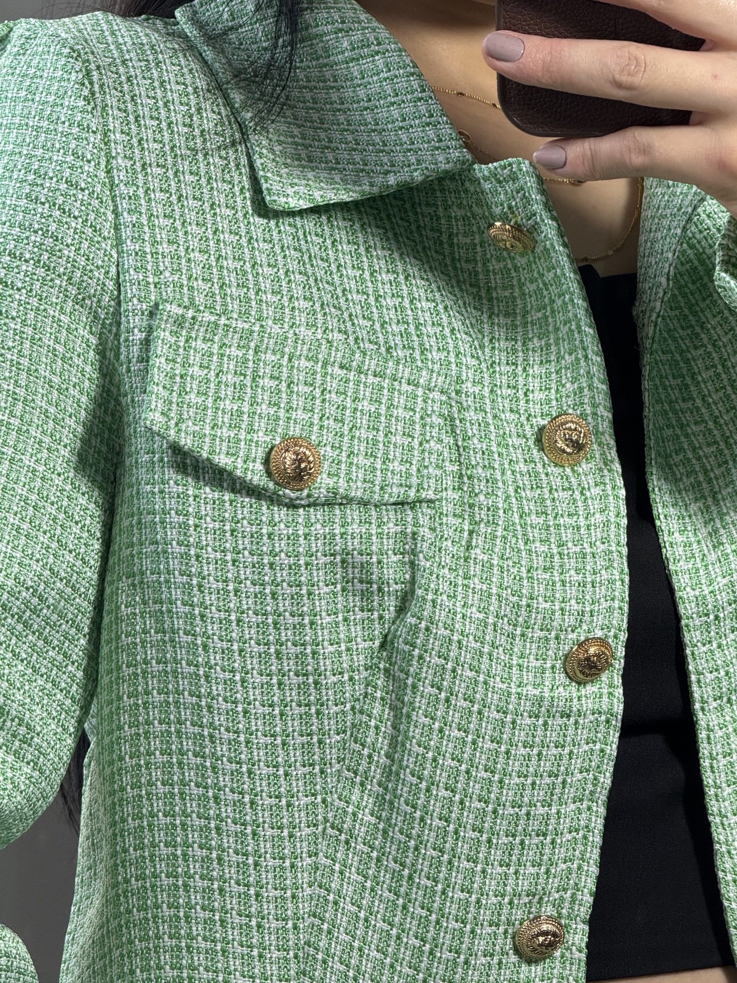 jaqueta tweed Angelina 822 - Verde 
