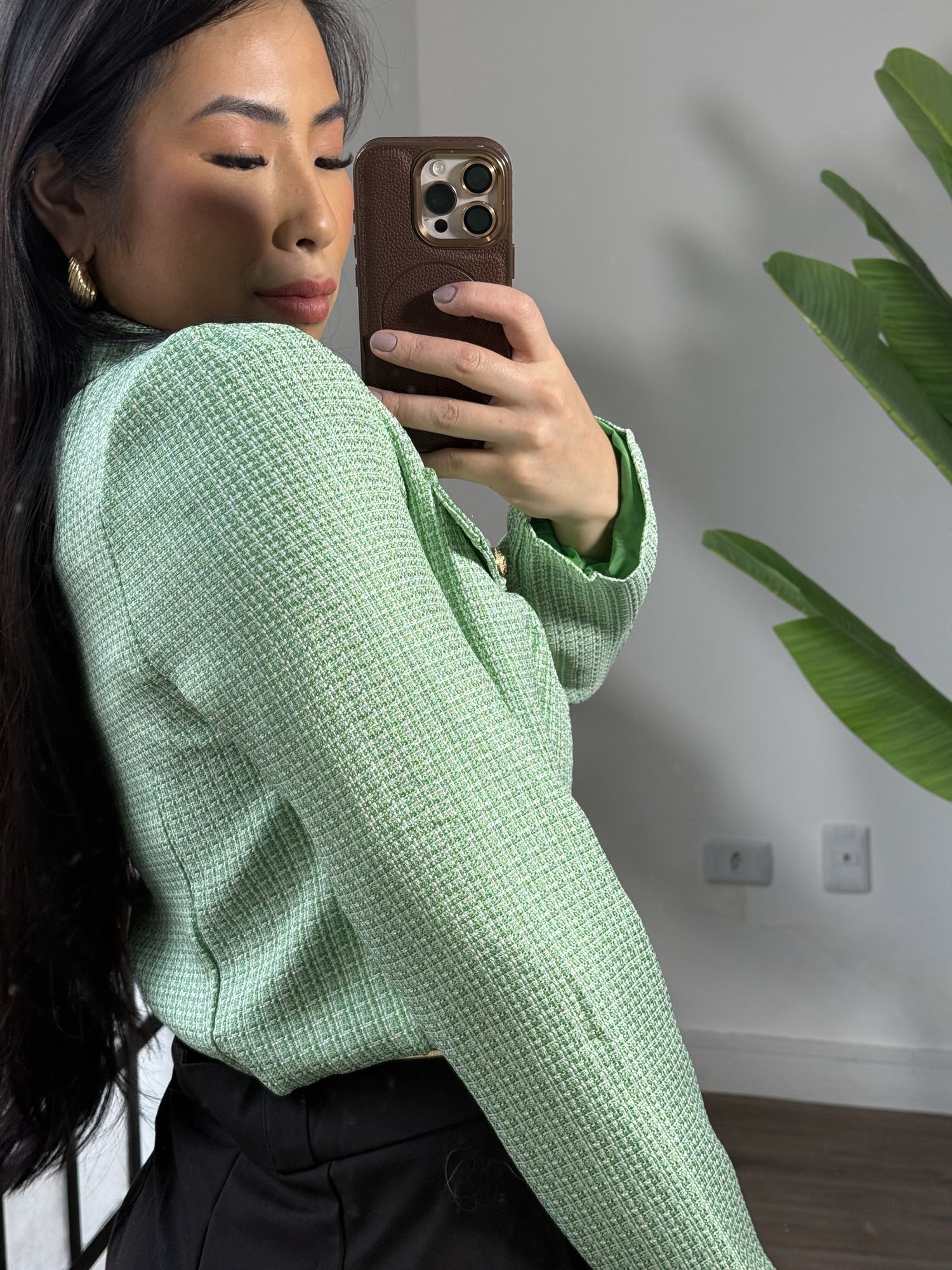 jaqueta tweed Angelina 822 - Verde 
