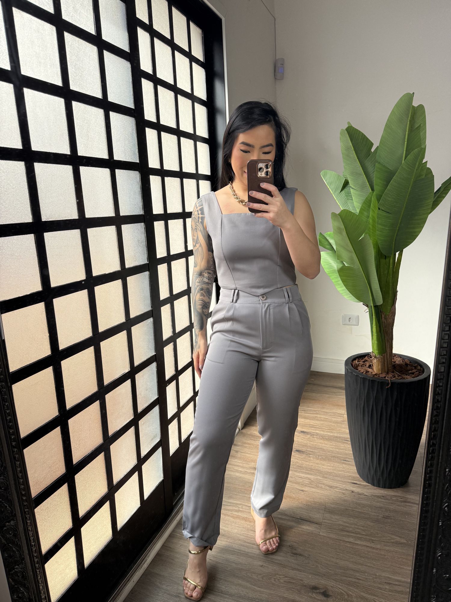 Conjunto Eloa 1305 - Cinza 