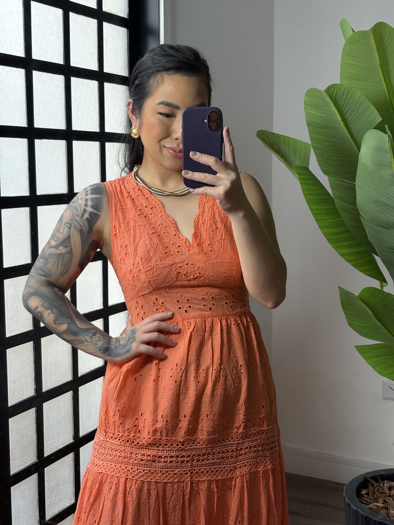 Vestido Lesi 802 - Laranja 