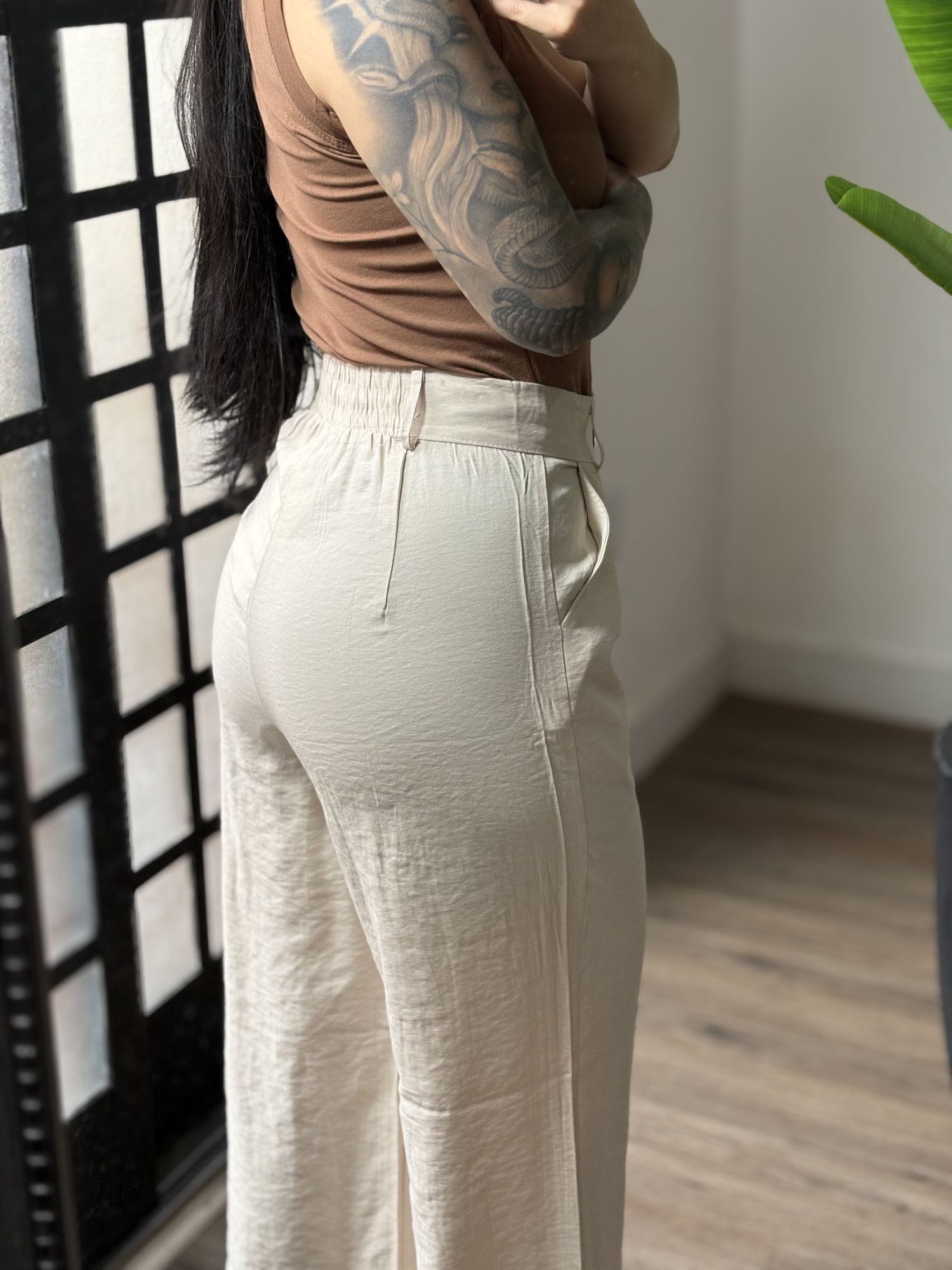 Calça Pantalona Rita 20022 - Areia 