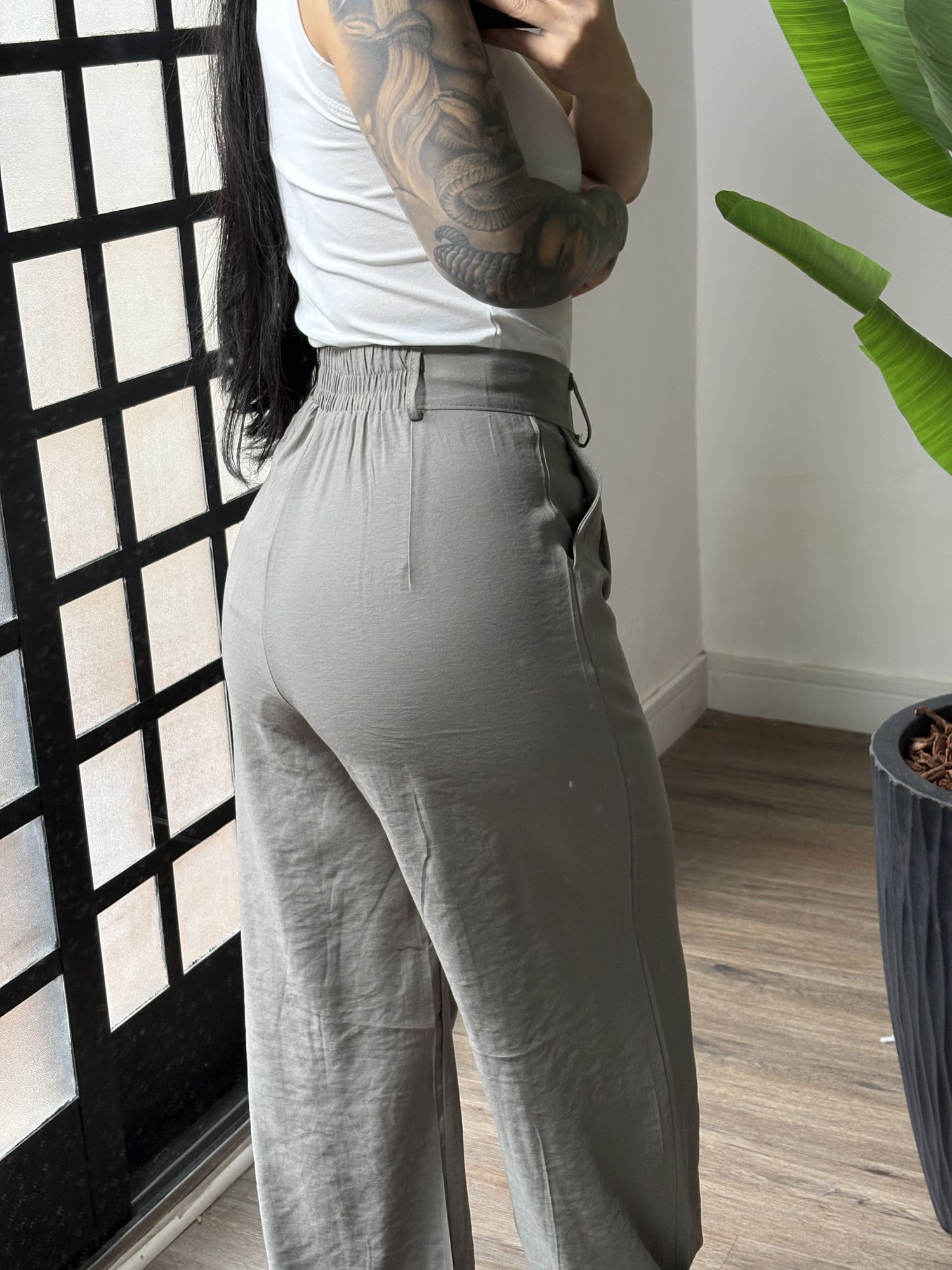 Calça Pantalona Rita 20022 -Verde Musgo 