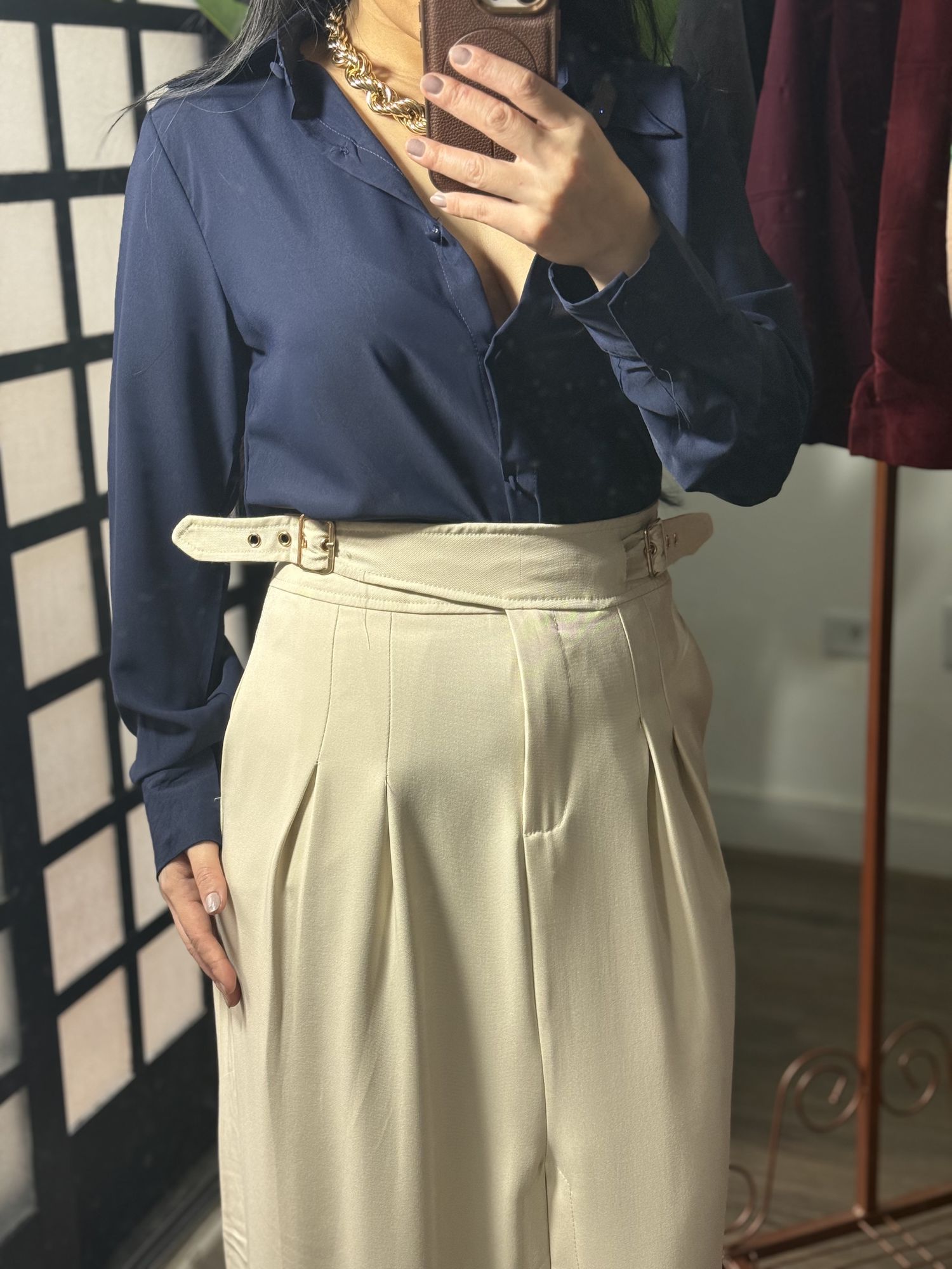 Saia Midi Fenda 1959 - Bege 