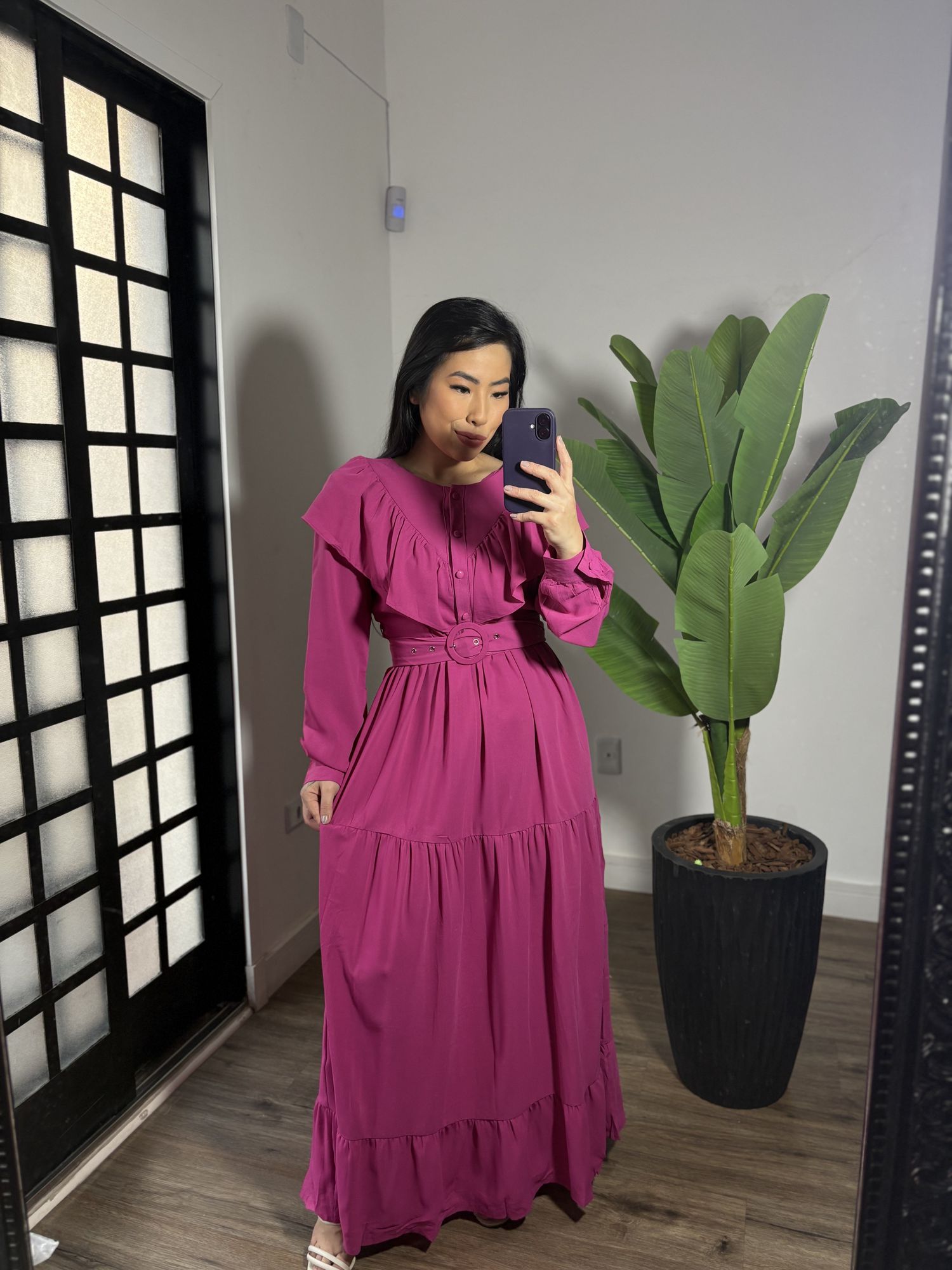 Vestido Babado Juli 1546 - Roxo 