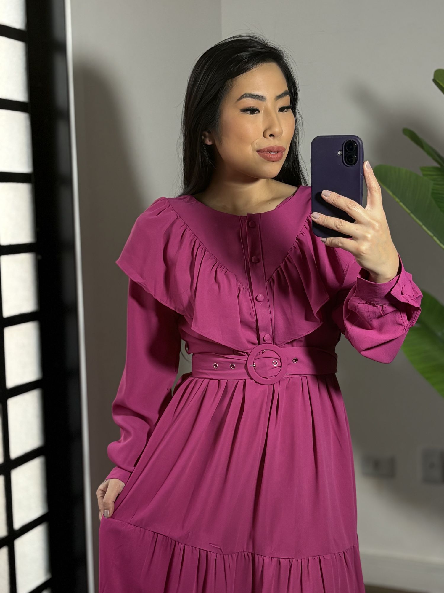 Vestido Babado Juli 1546 - Roxo 