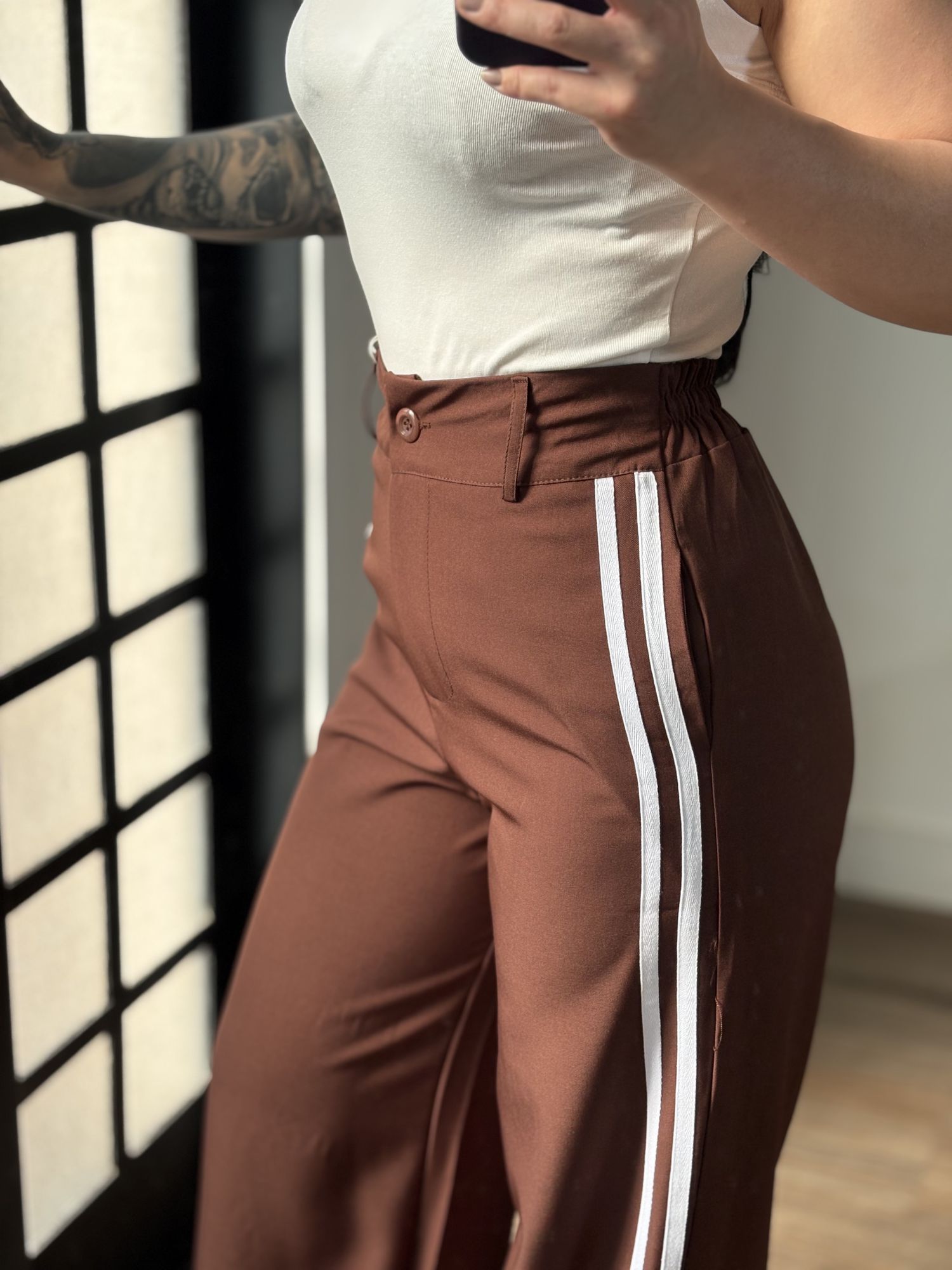 Calça Alfaiataria Raquel 1604 - Marrom 