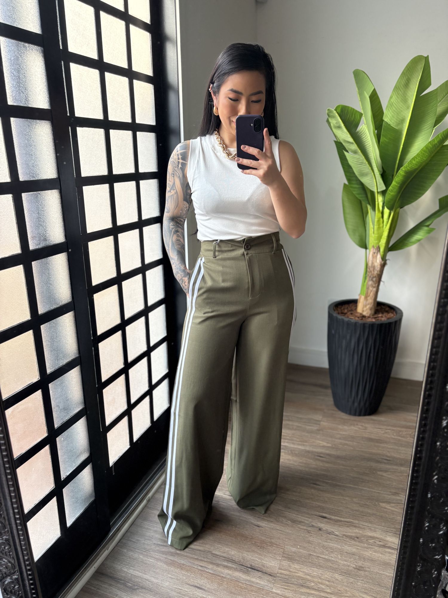 Calça Alfaiataria Raquel 1604 - Verde Musgo