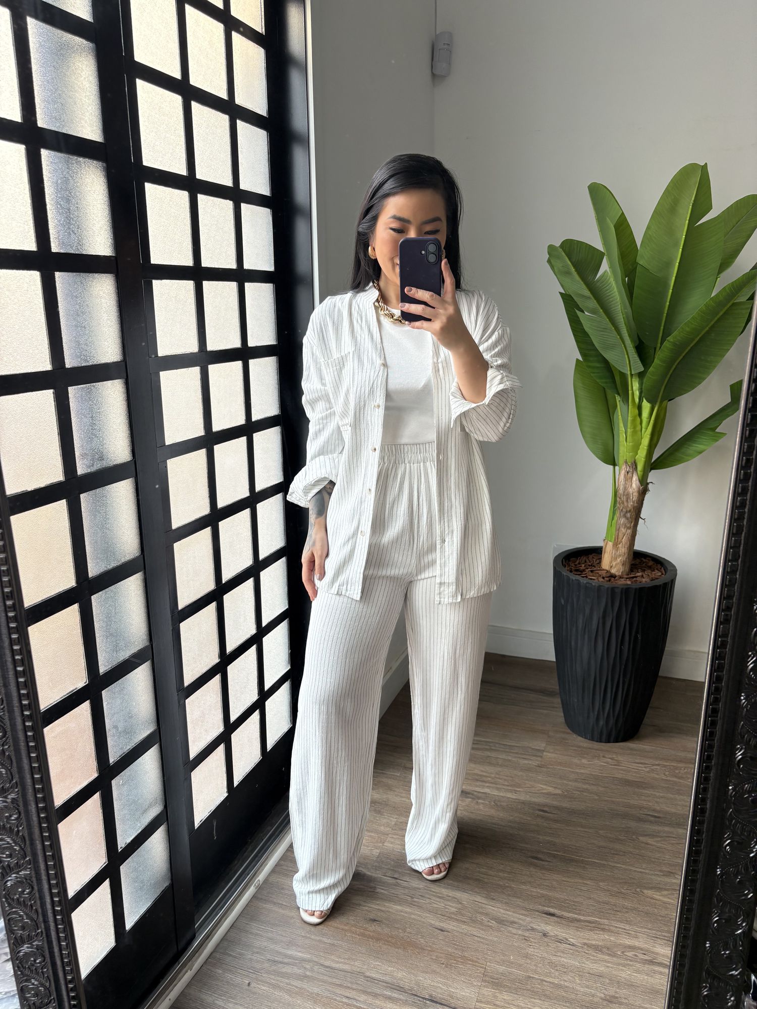 Camisa linho Joana 3593 - Branco 