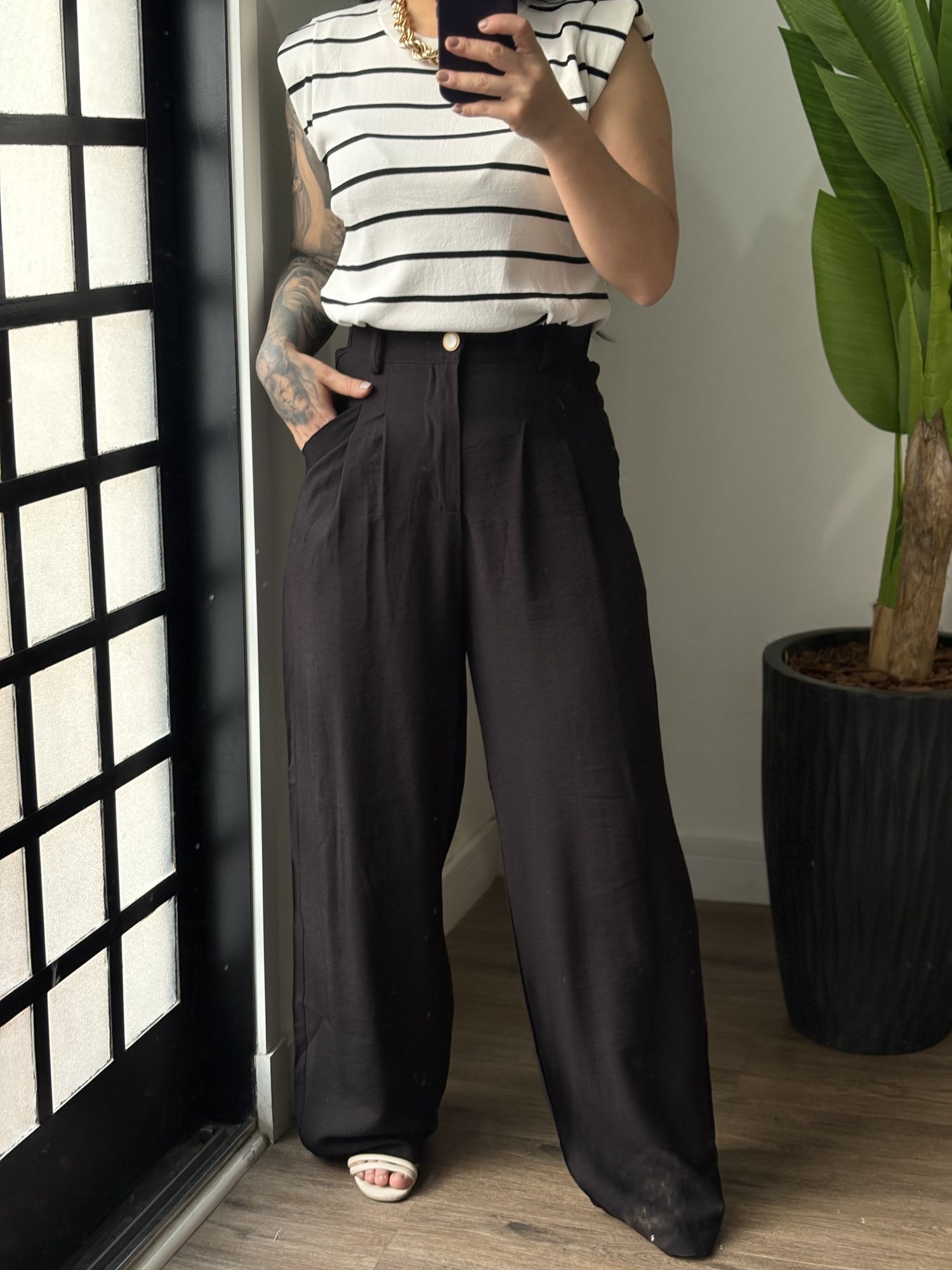 Calça Pantalona Marrant Karen 2113 - Preto