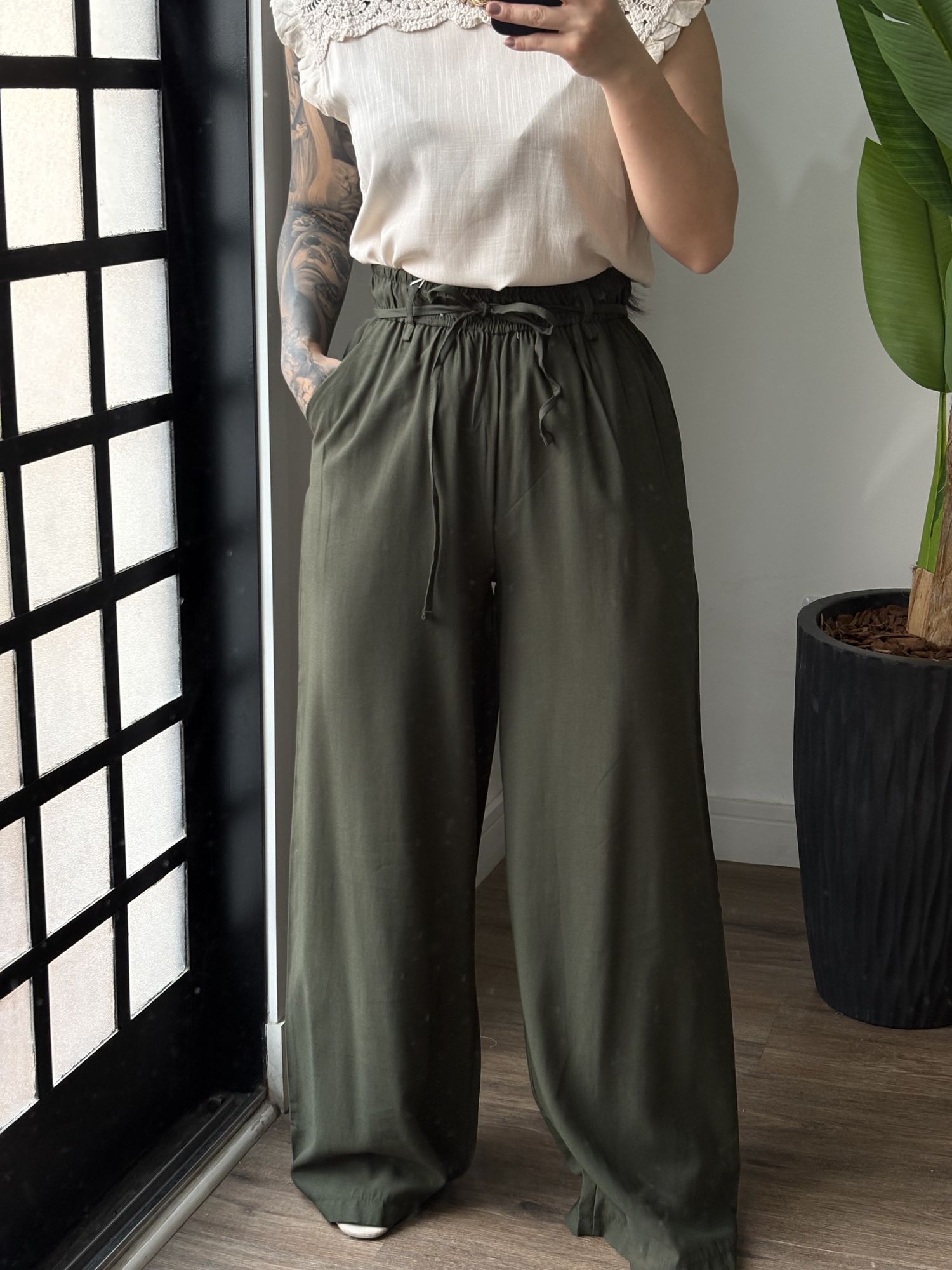 Calça Pantalona Marrant Nina 386 - Verde 