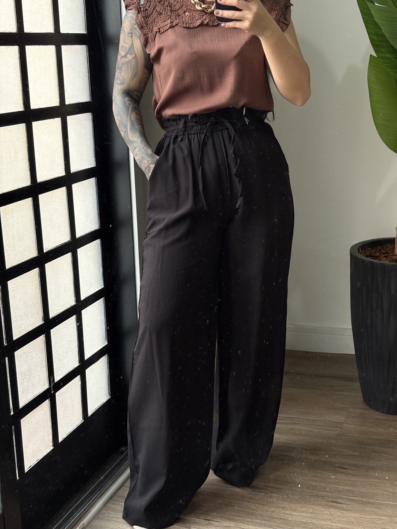 Calça Pantalona Marrant Nina 386 - Preto 