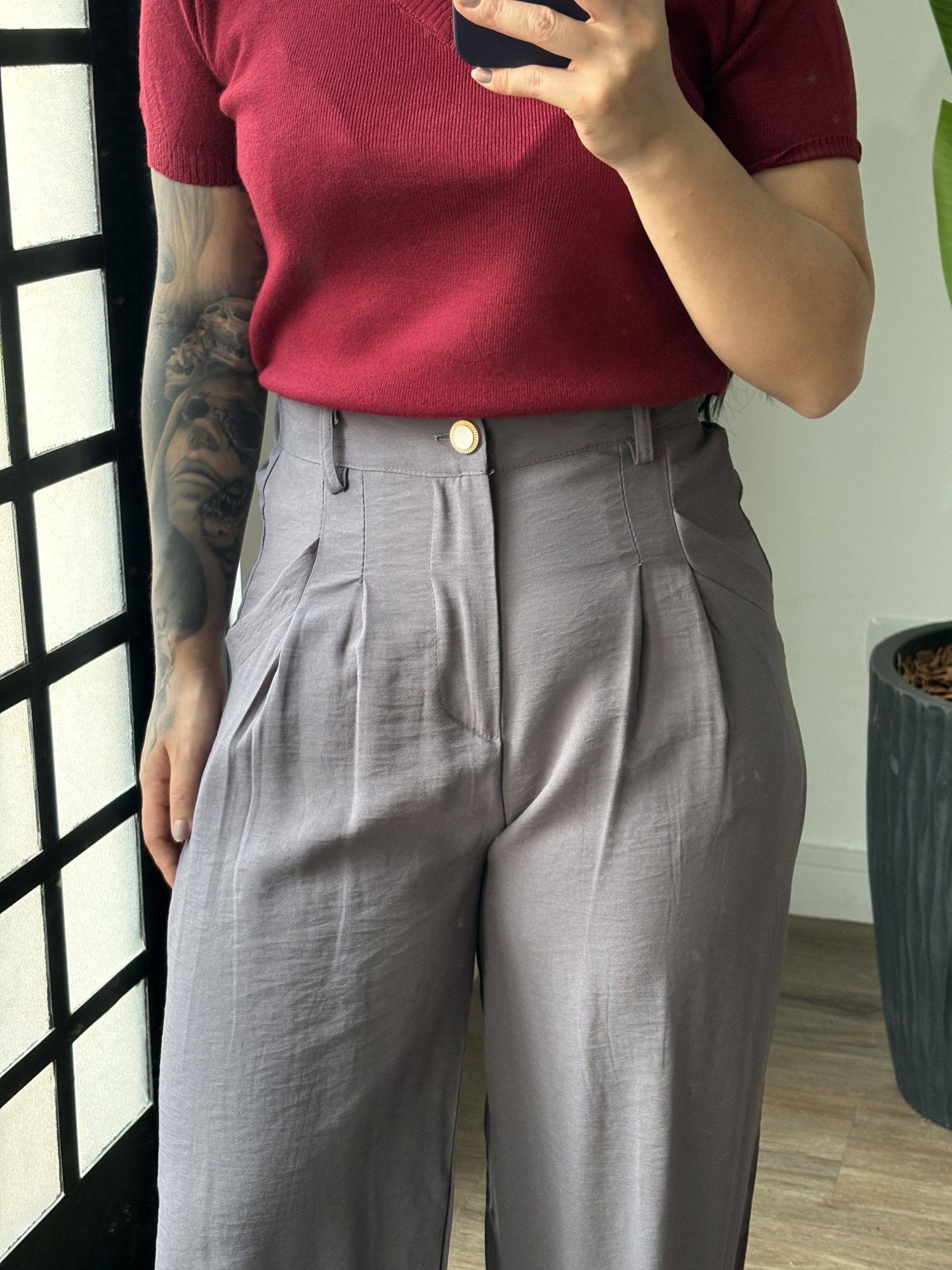 Calça Pantalona Marrant Karen 2113 - Cinza 